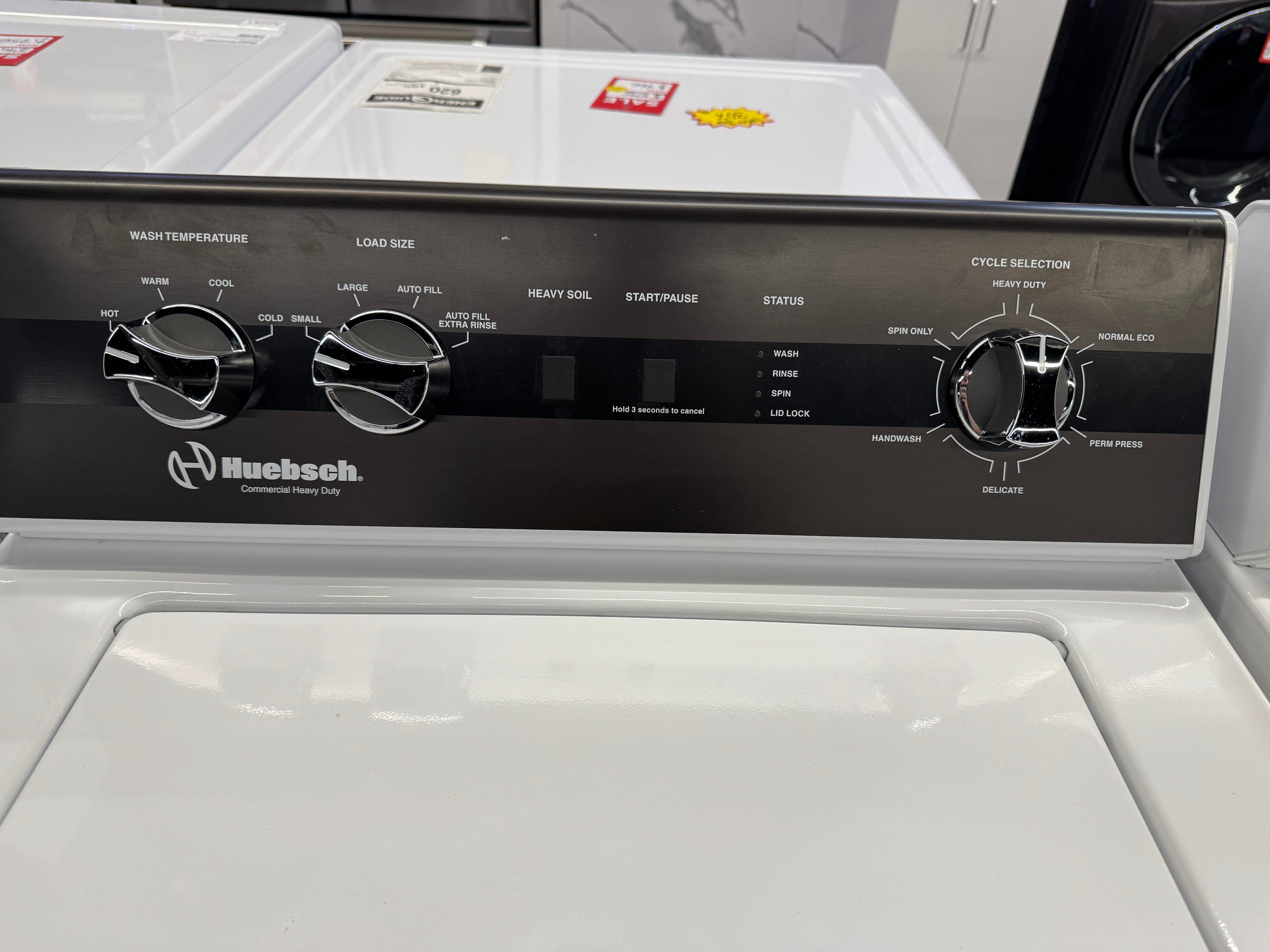 OPEN BOX - Huebsch 27" Commercial Washer & Dryer Set (ZWN63RSN116CW01 & ZDEE9RYS178CW01)