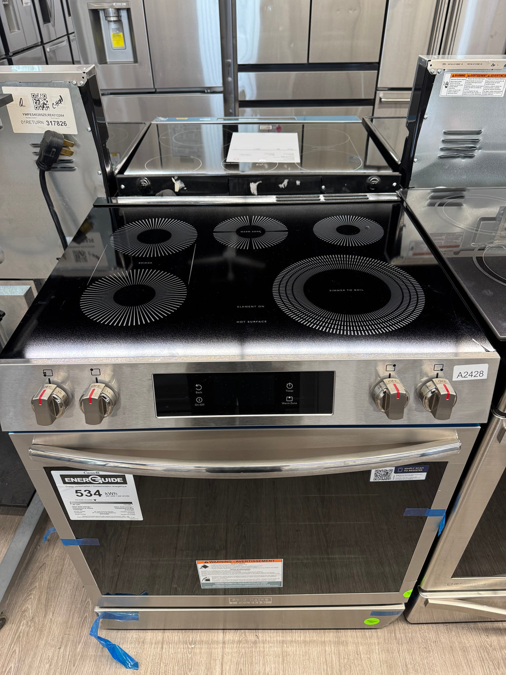 OPEN BOX - Frigidaire 30” Slide-In Range - GCFE306CBFG