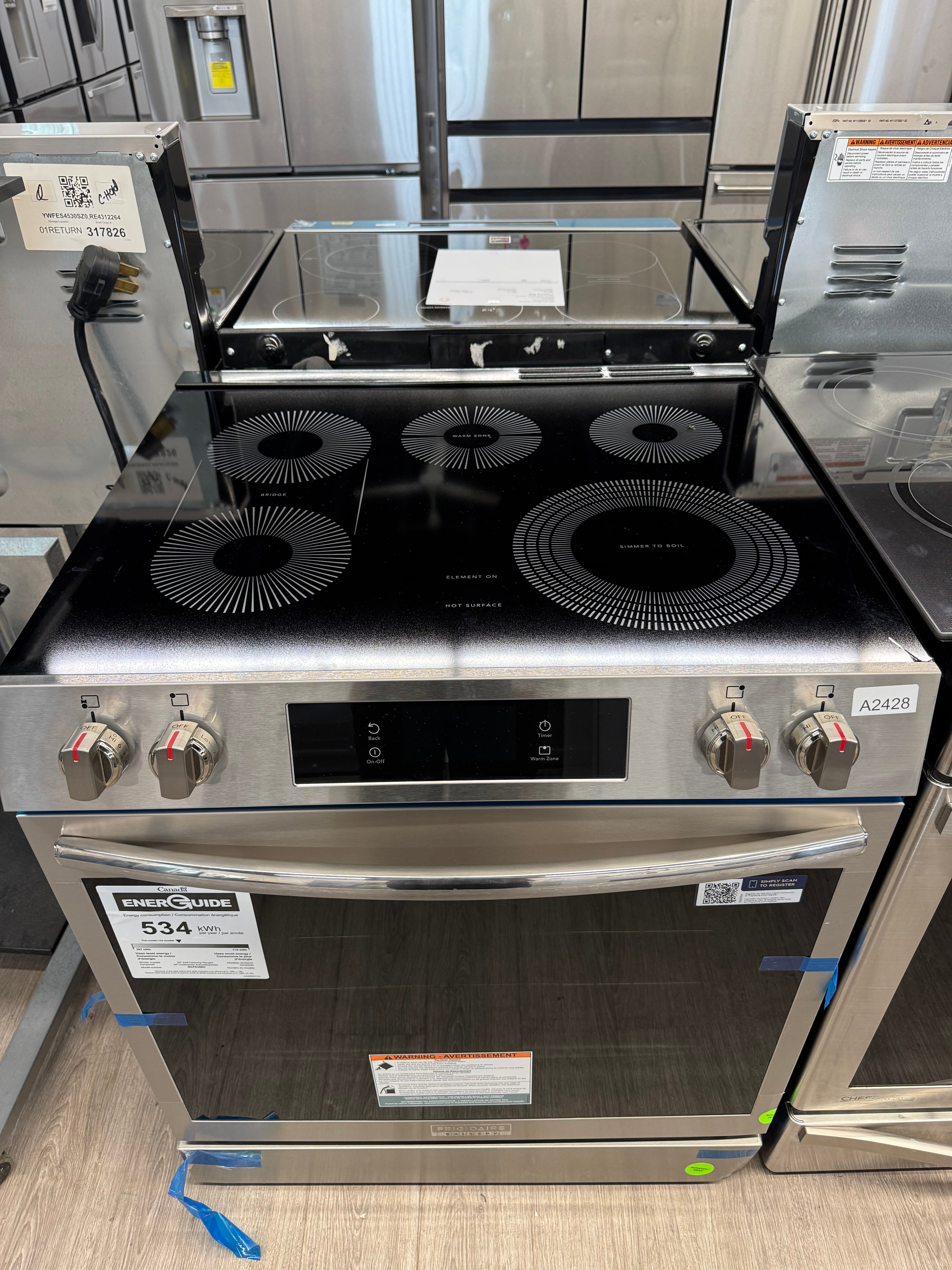 OPEN BOX - Frigidaire 30” Slide-In Range - GCFE306CBFG