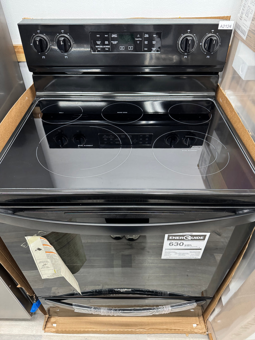 NEW - Whirlpool 30” Freestanding Glass Top Range - YWFE775H0HB