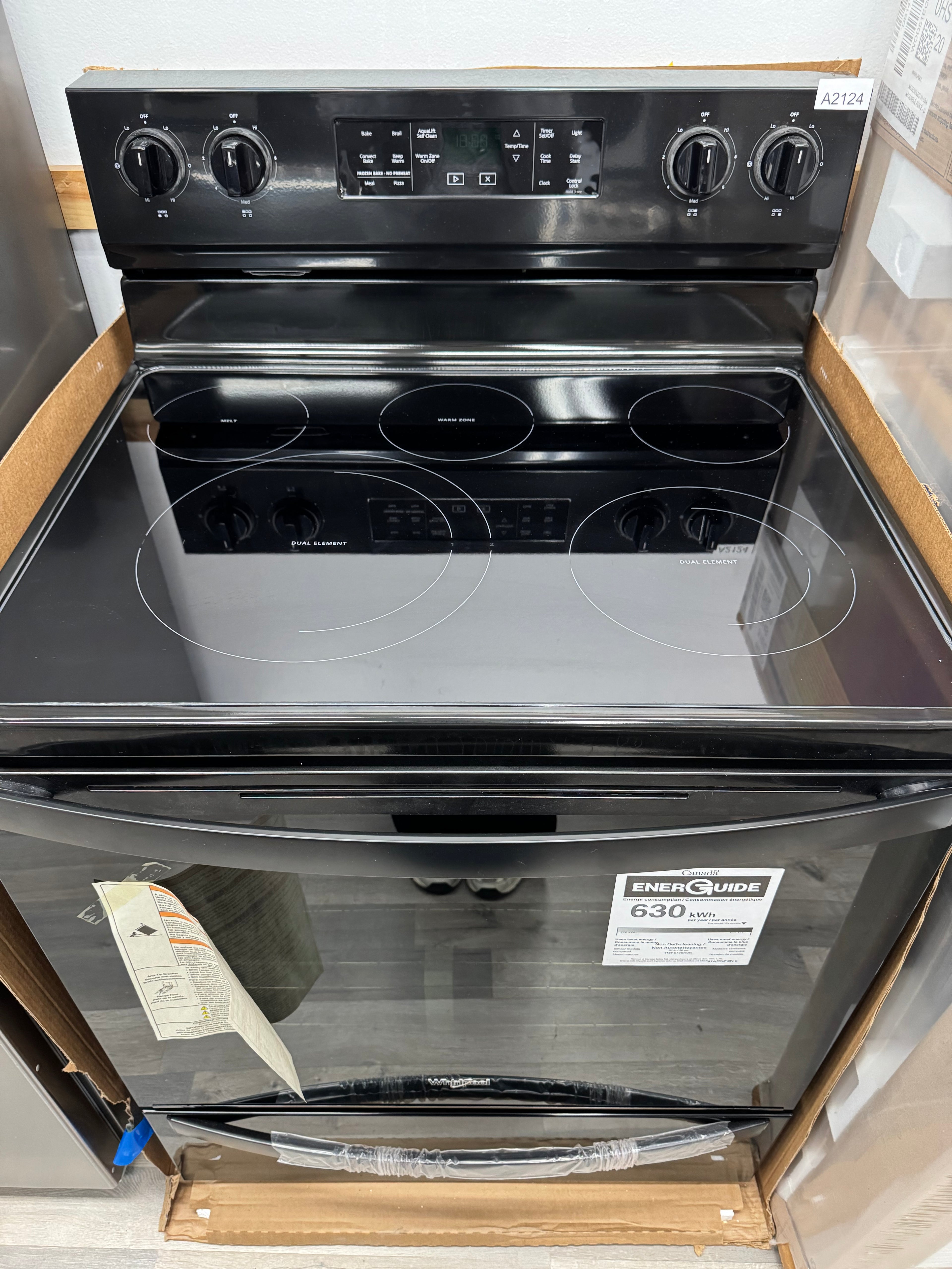 NEW - Whirlpool 30” Freestanding Glass Top Range - YWFE775H0HB