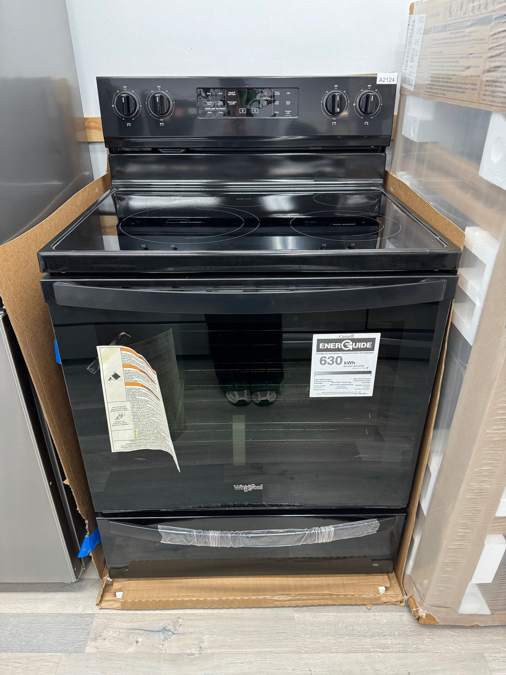 NEW - Whirlpool 30” Freestanding Glass Top Range - YWFE775H0HB