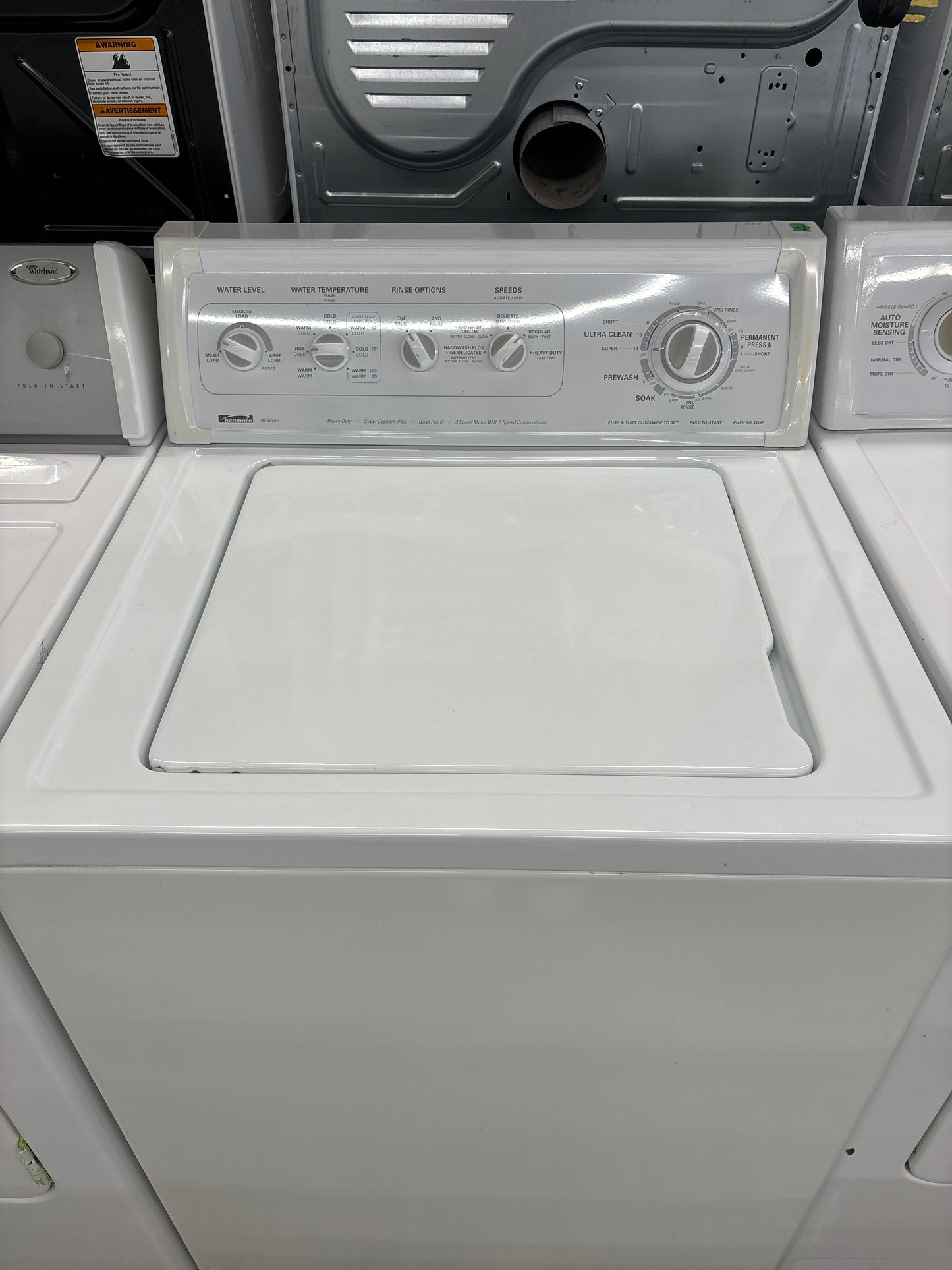 KENMORE 27" TOP LOAD WASHER AND DRYER SET 110.20922990 / 110.C60842990