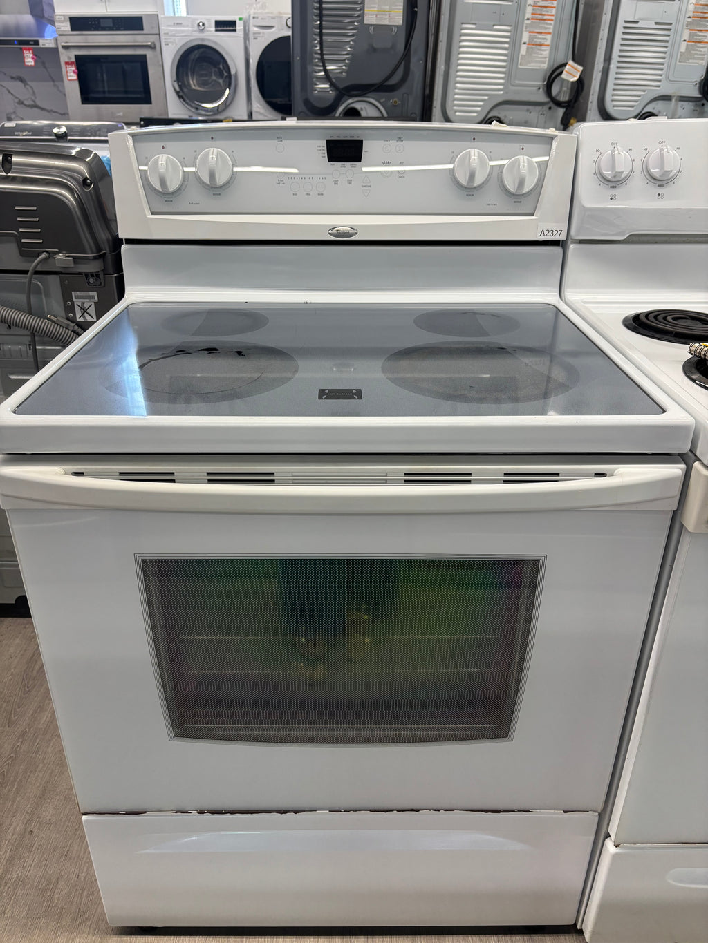 Whirlpool 30” Freestanding Glass Top Range - WERP4110PQ