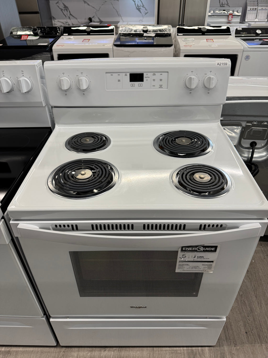 OPEN BOX - Whirlpool 30” Freestanding Coil Top Range - YWFC315S0JW4