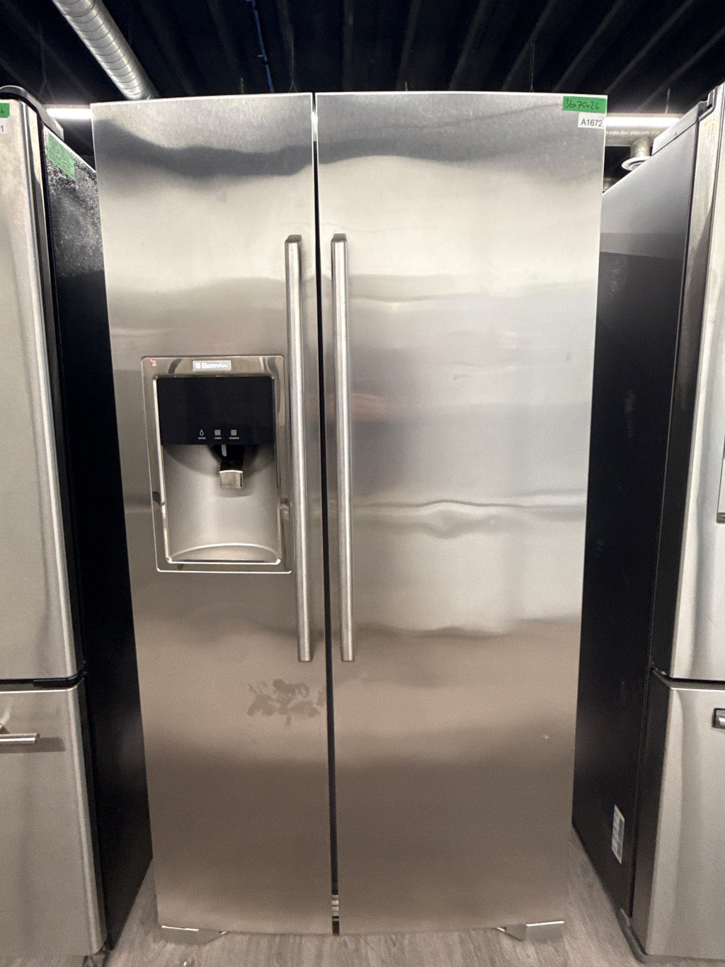 Electrolux 36” Side-by-Side Fridge with Water & Ice Dispenser - EW23CS85KS2