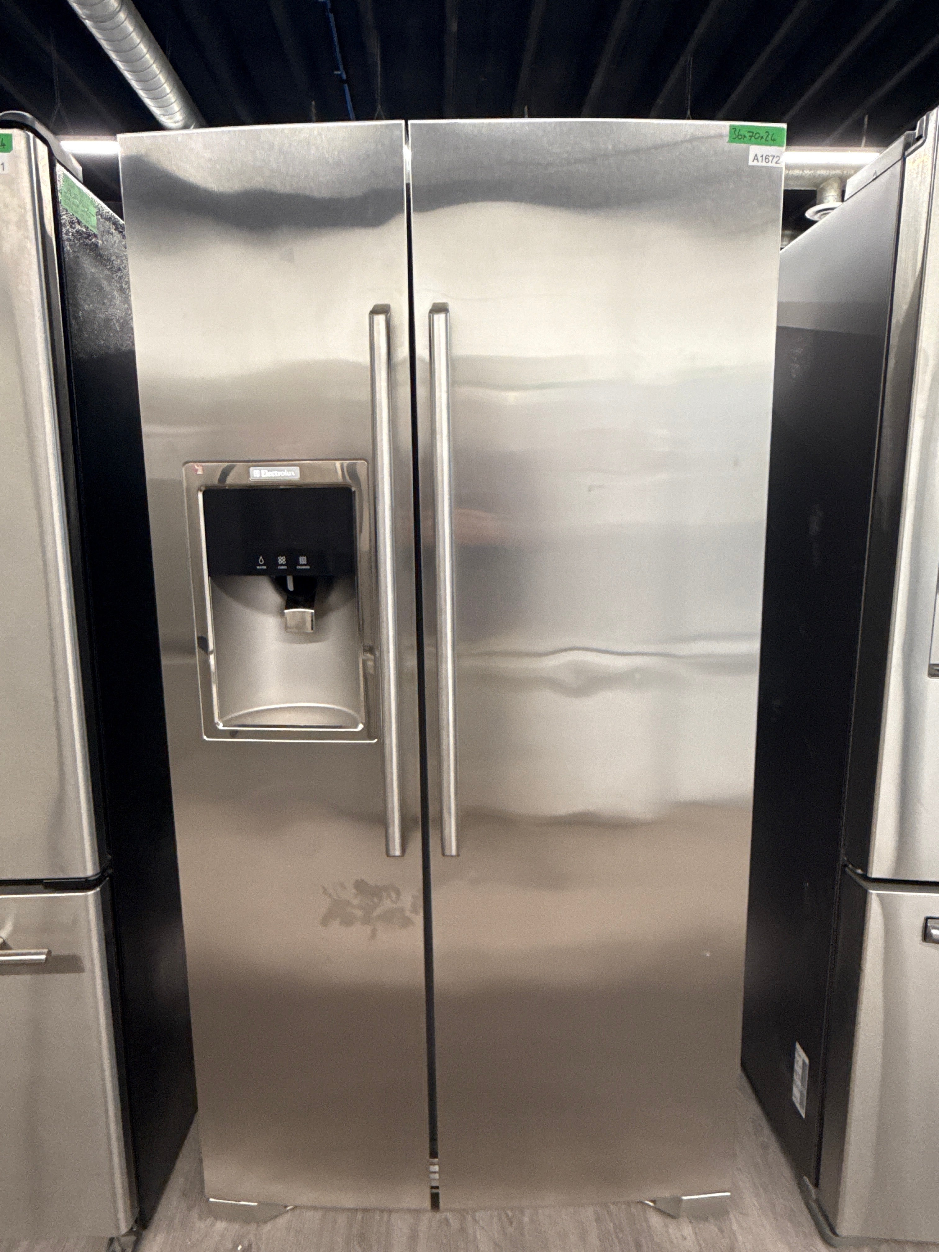 Electrolux 36” Side-by-Side Fridge with Water & Ice Dispenser - EW23CS85KS2