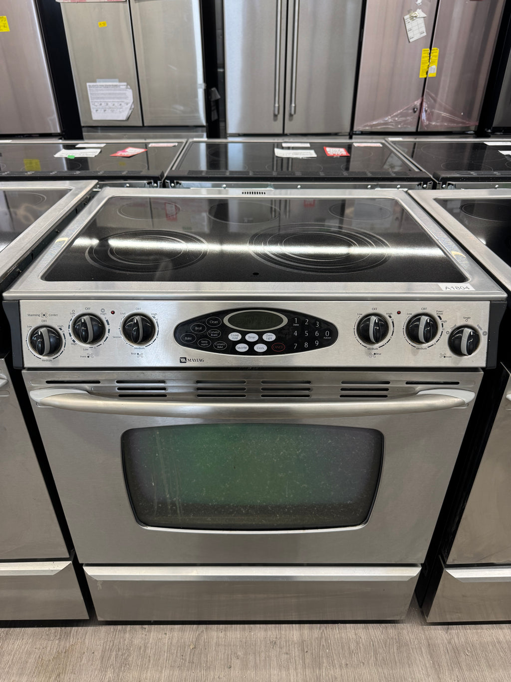 Maytag 30” Slide-in Glass Top Range - MES5875BCS