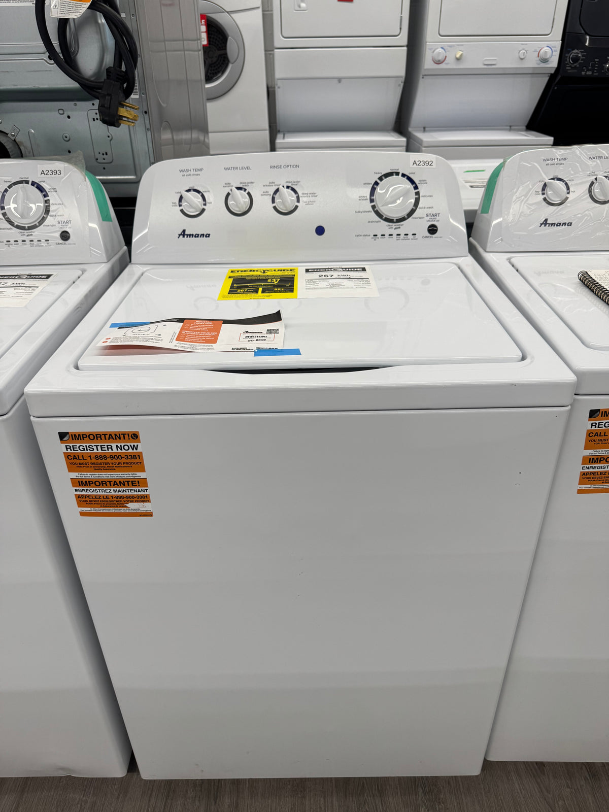 OPEN BOX - Amana 27” Top Load Washer - NTW4519JW2