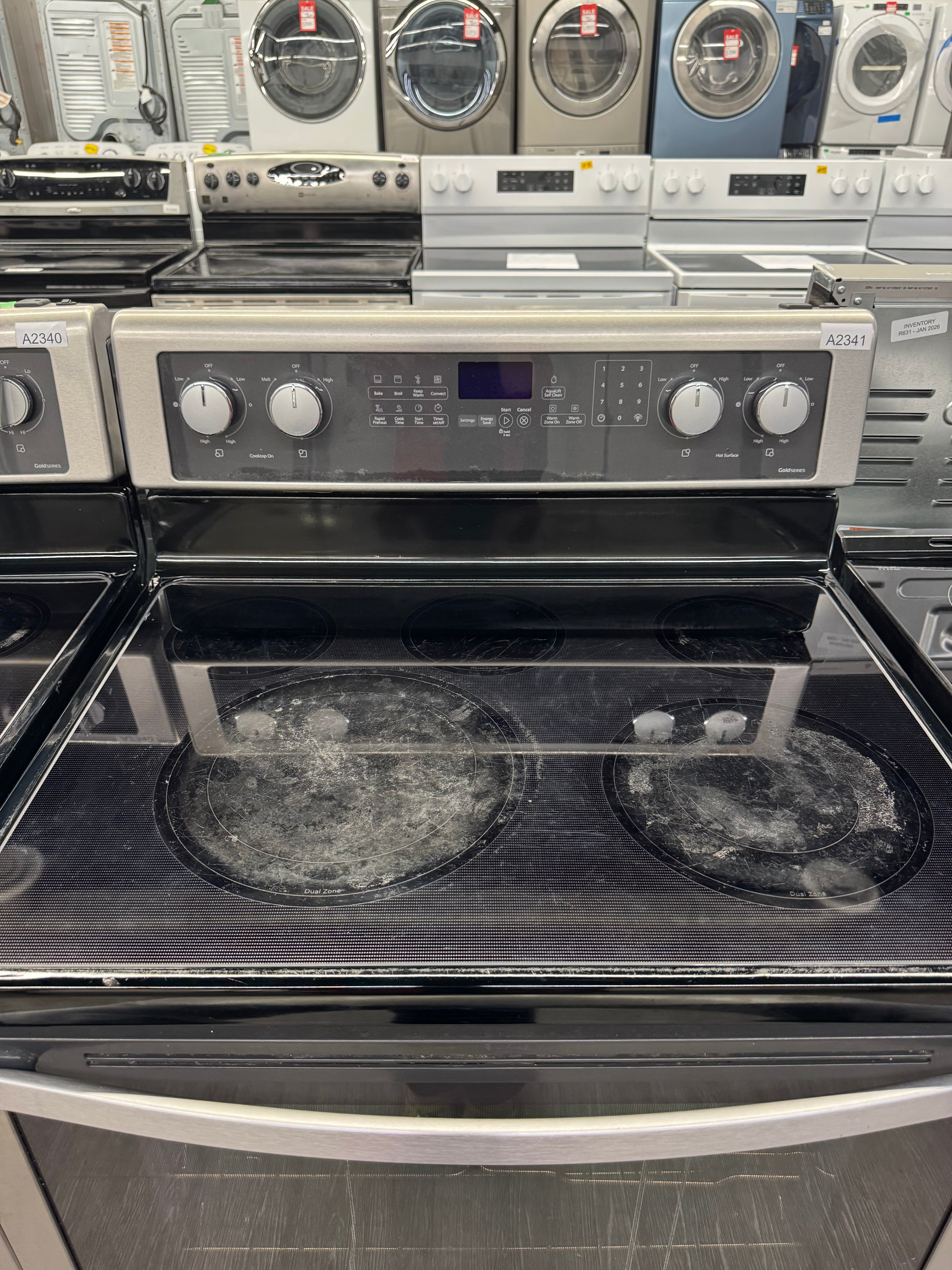 Whirlpool 30” Freestanding Glass Top Range - YWFE710H0BS0