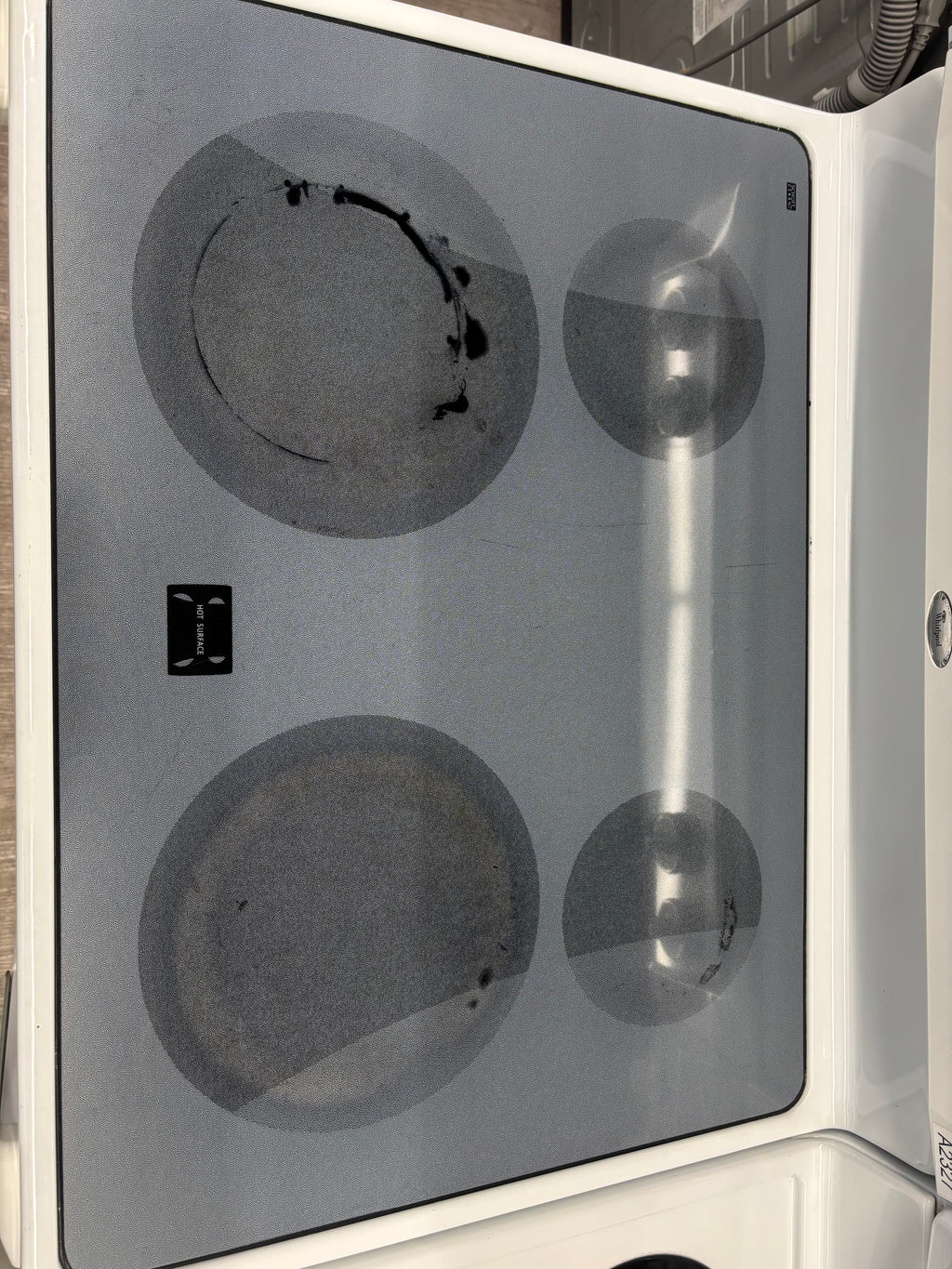 Whirlpool 30” Freestanding Glass Top Range - WERP4110PQ