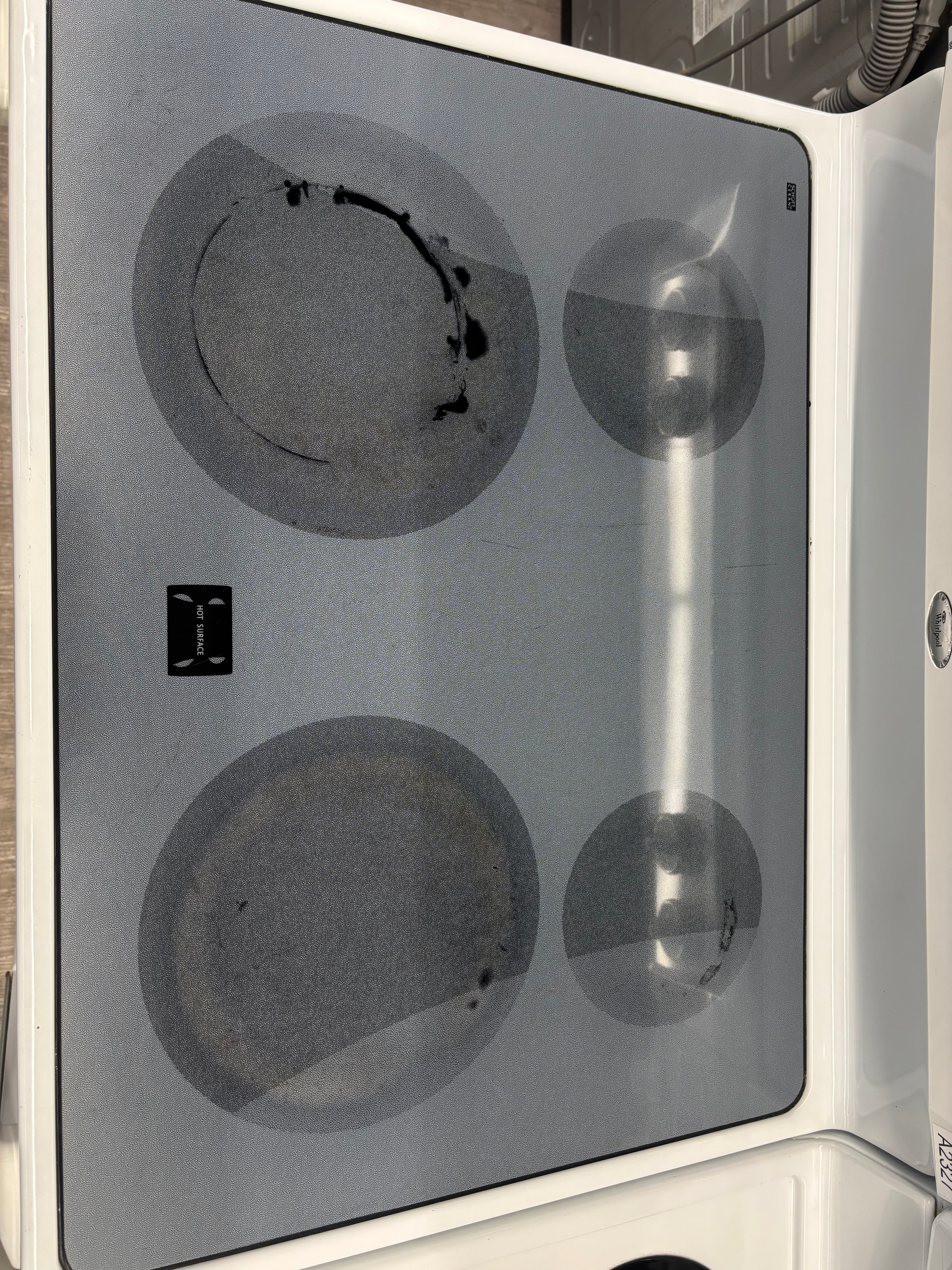 Whirlpool 30” Freestanding Glass Top Range - WERP4110PQ