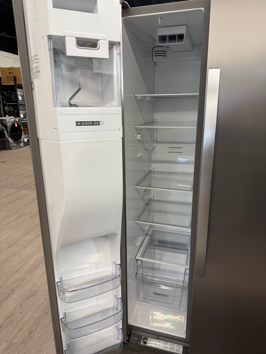 OPEN BOX - Whirlpool 36” Side by Side Fridge with Water& Ice Dispenser - WRSF5736RZ/00