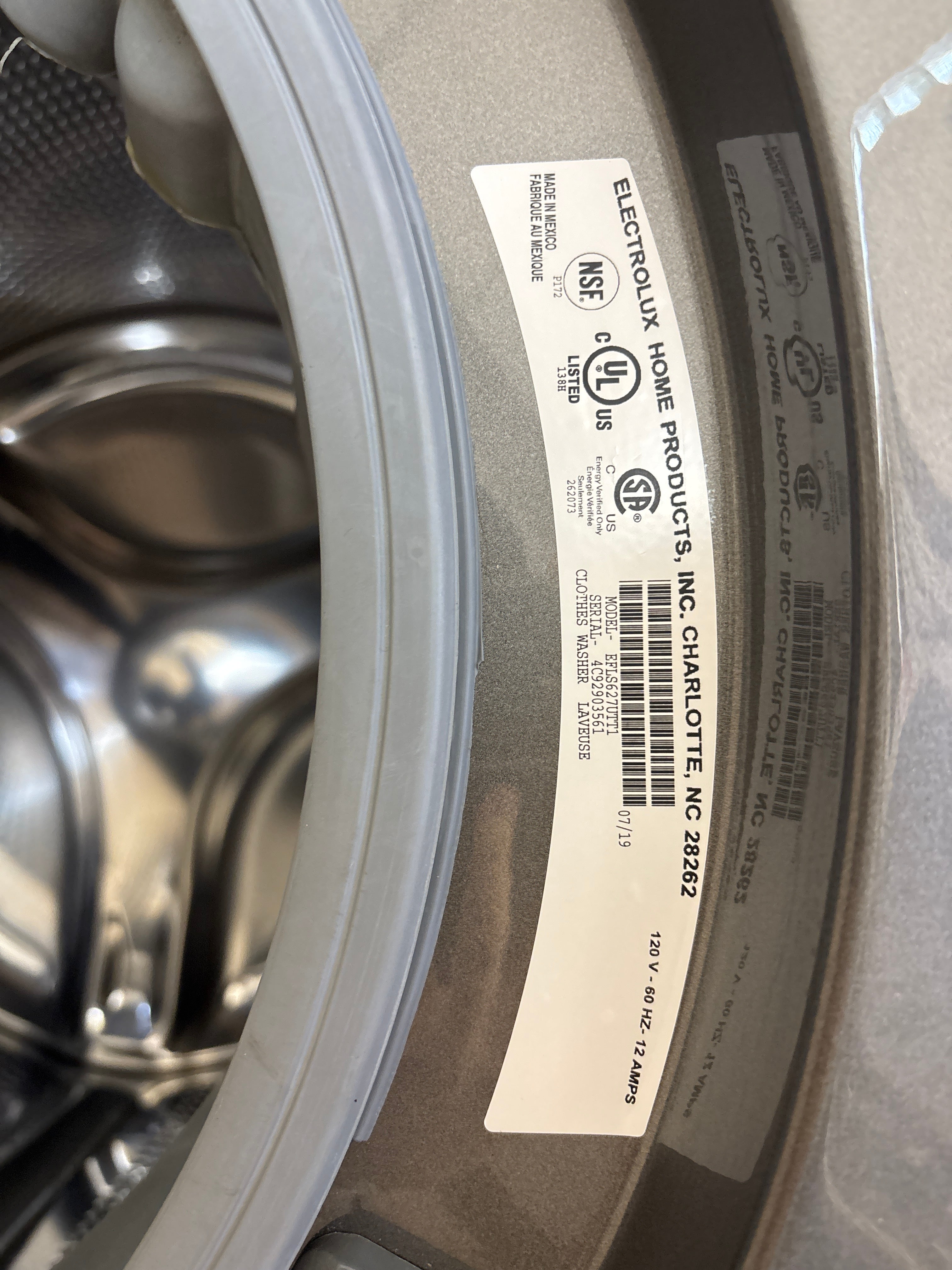 ELECTROLUX 27” Front load washer - EFLS627UTT1