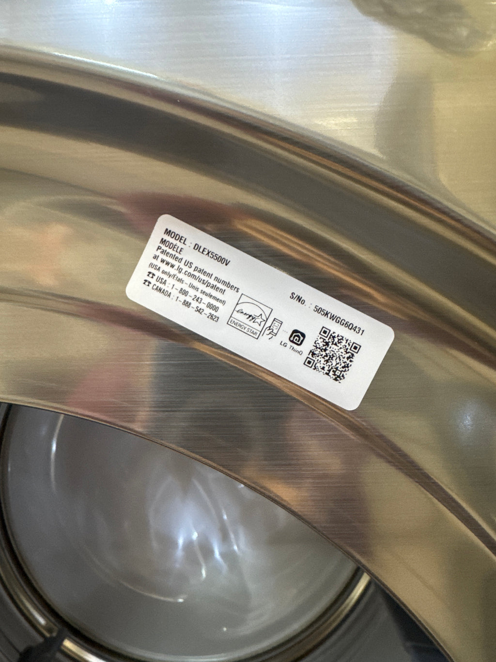 LG 27” Front Load Washer & Dryer Set (WM550HVA & DLEX5500V) 1 YEAR MANUFACTURER WARRANTY