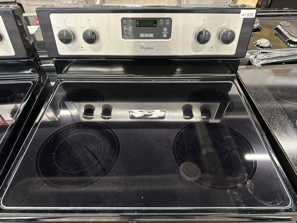 Whirlpool 30" Freestanding Glass Top Range - YWFE515S0ES1