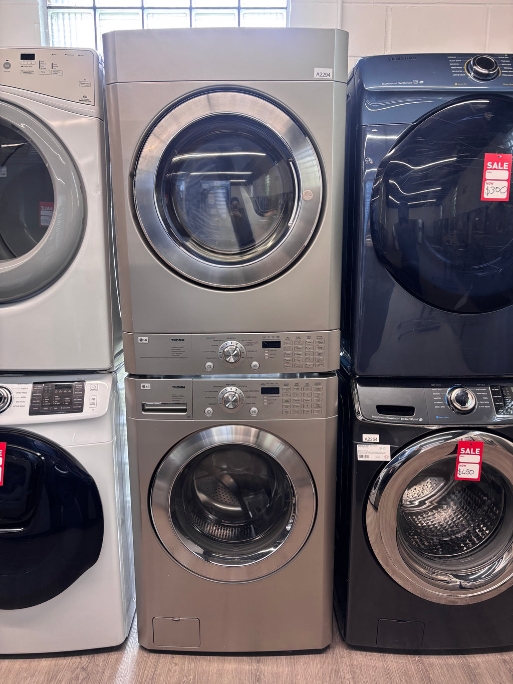 LG 27” Front Load Washer & Dryer Set (WM2496HSM & DLE9577SM)