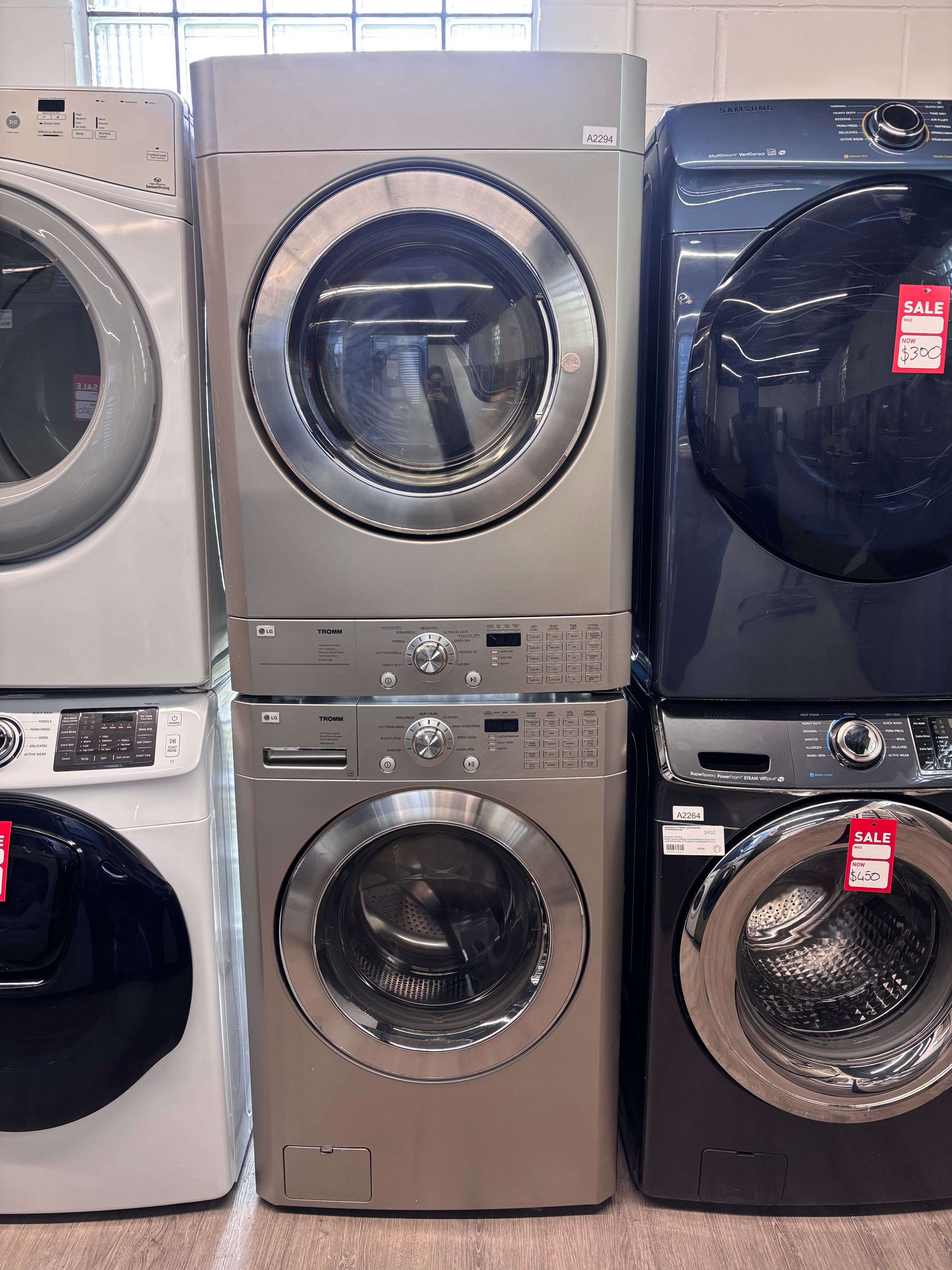 LG 27” Front Load Washer & Dryer Set (WM2496HSM & DLE9577SM)