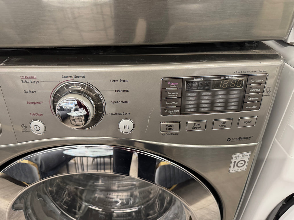LG 27” Front Load Steam Washer & Dryer Set – WM3370HVA & DLEX3370V