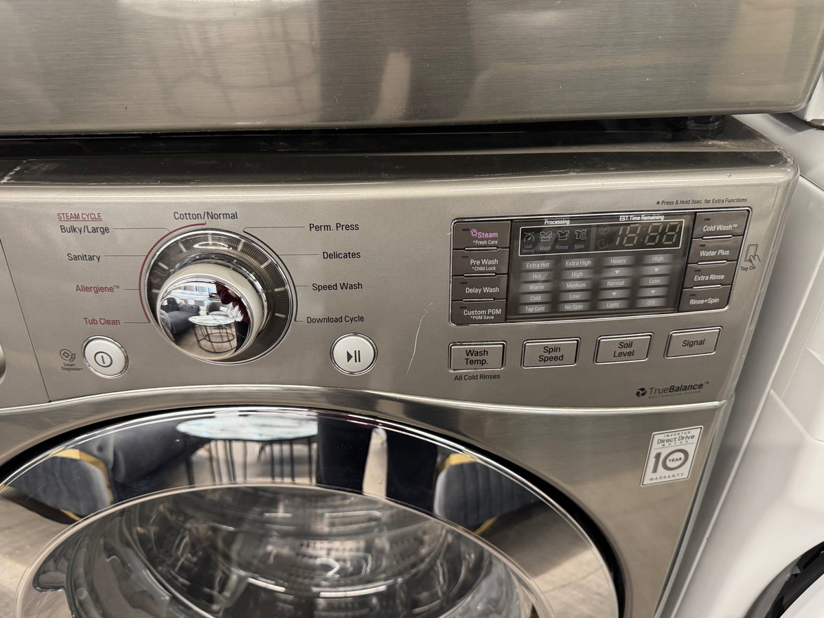 LG 27” Front Load Steam Washer & Dryer Set – WM3370HVA & DLEX3370V