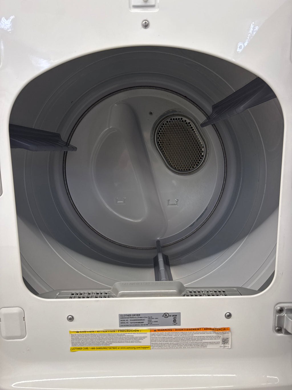 SAMSUNG 27” Top Load Washer (WA45H7000AW) and Front Load Dryer (DV422EWHDWR)