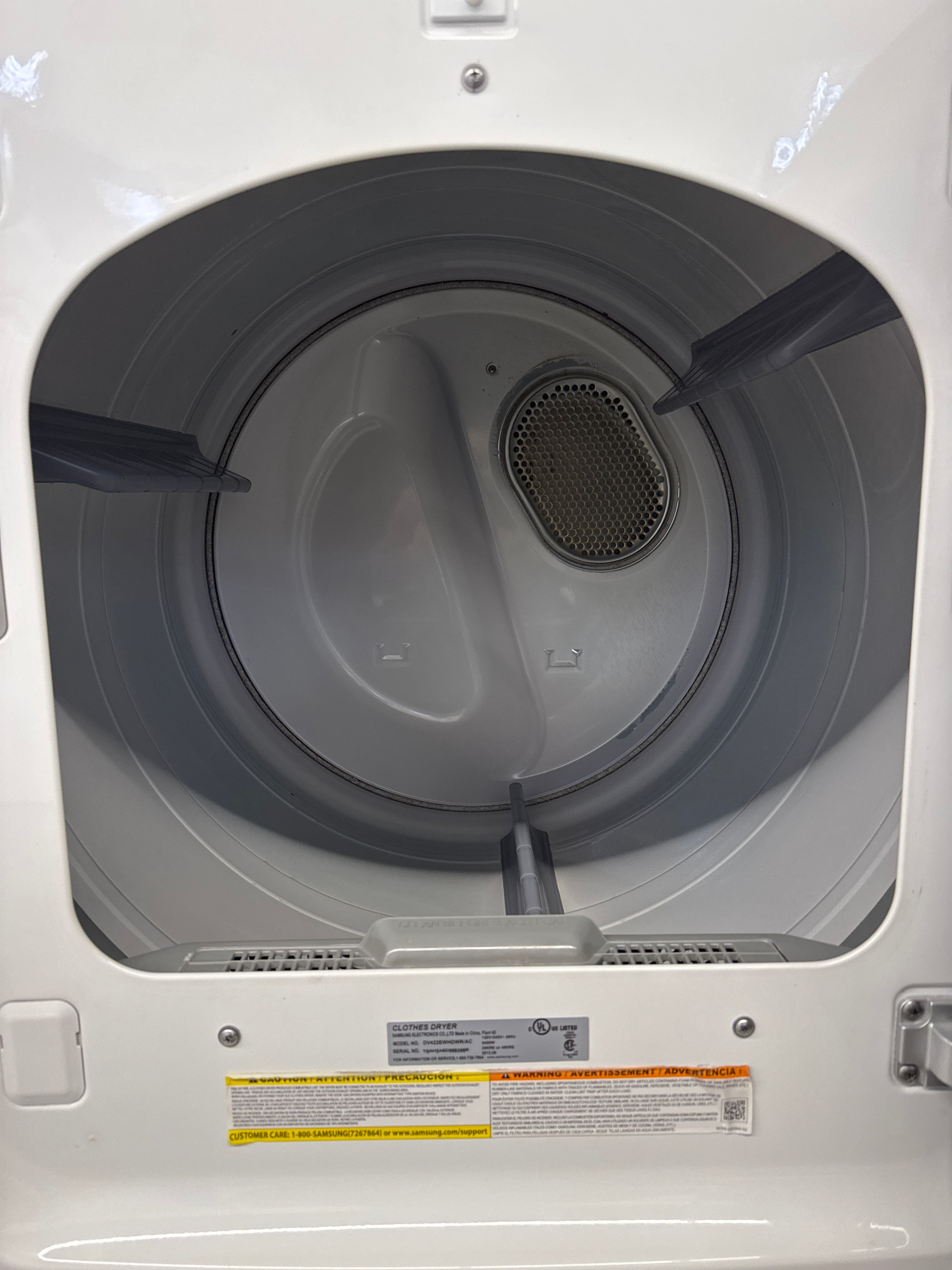 SAMSUNG 27” Top Load Washer (WA45H7000AW) and Front Load Dryer (DV422EWHDWR)