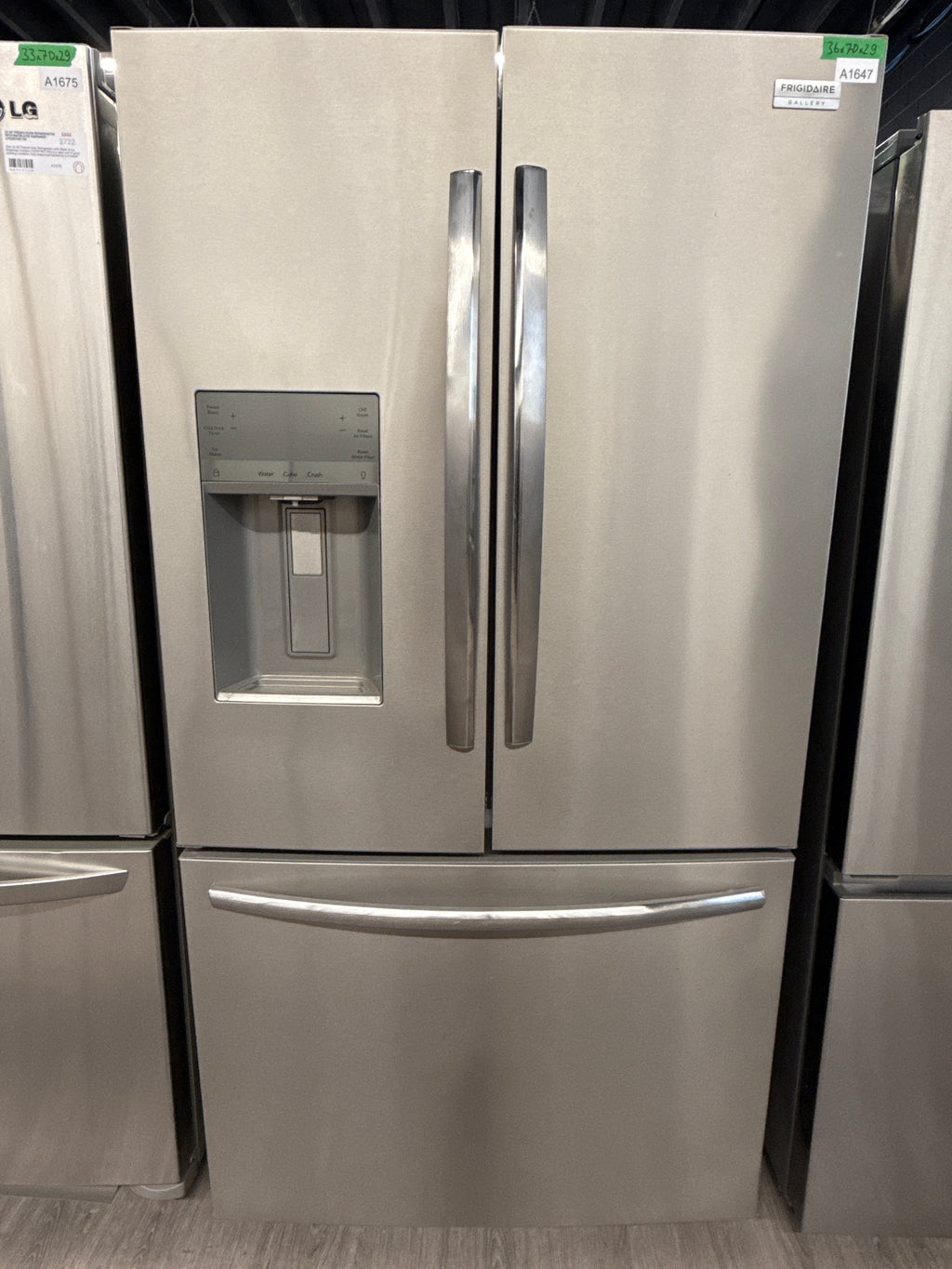 OPEN BOX - Frigidaire 36” French Door Refrigerator with Water & Ice Dispenser - GRFS2853AF6