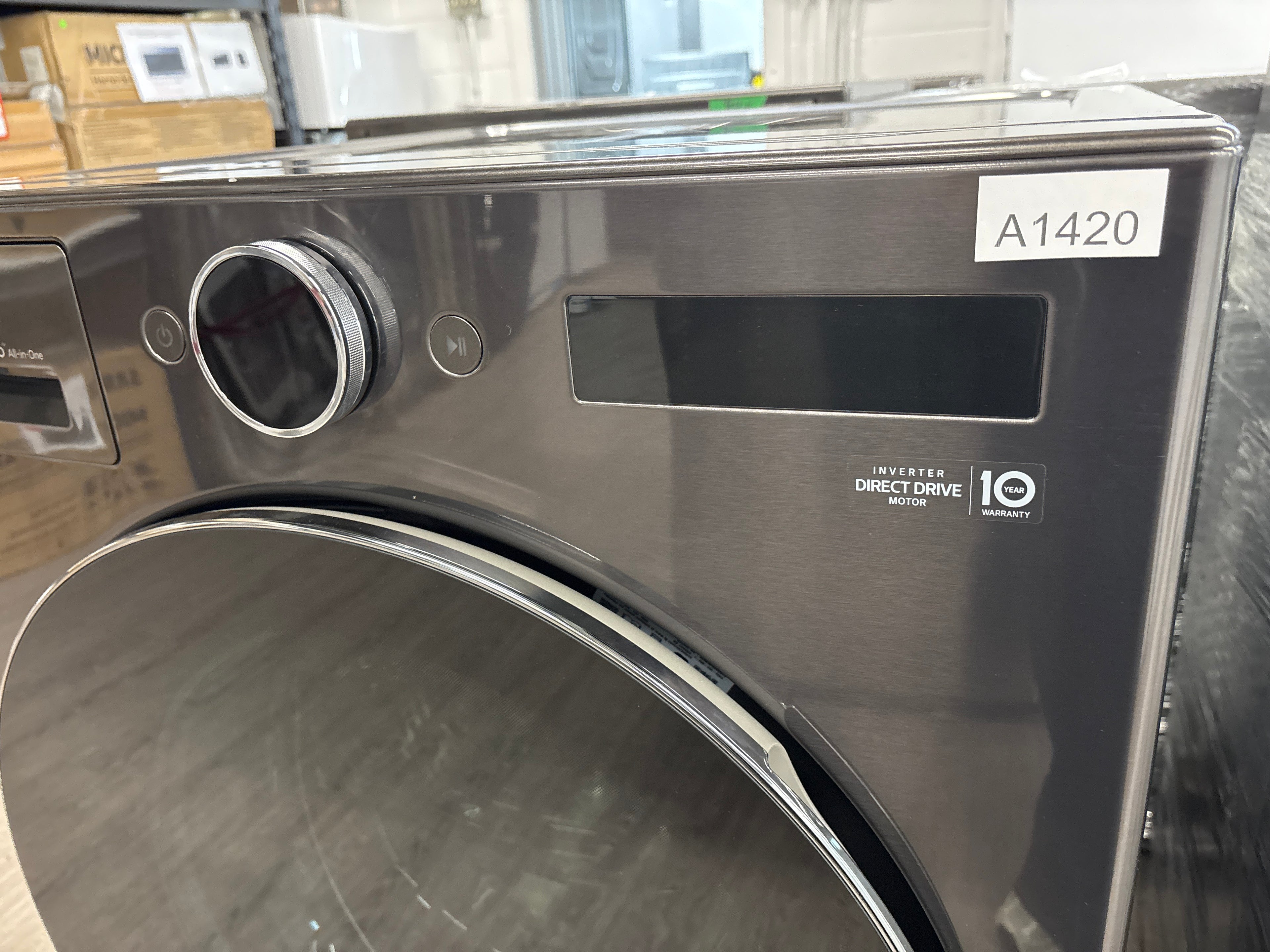 OPEN BOX - LG 27” All-in-One Washer and Dryer Combo - WM6998HBA - 1 YEAR LG WARRANTY