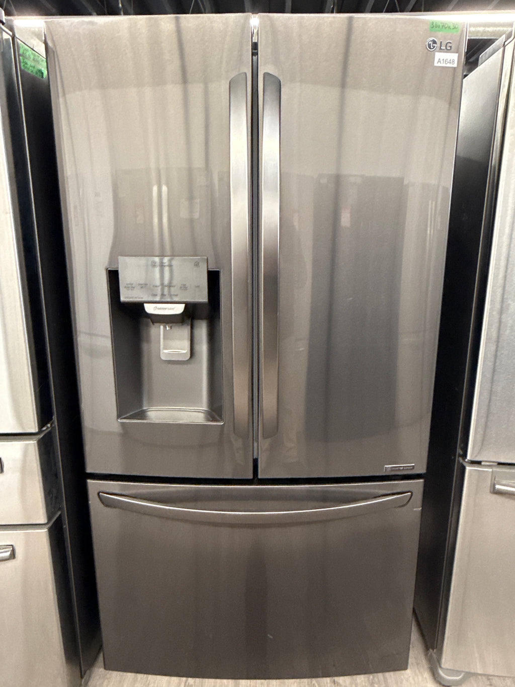 LG 36” French Door Refrigerator with Water & Ice Dispenser - LFXS28968D