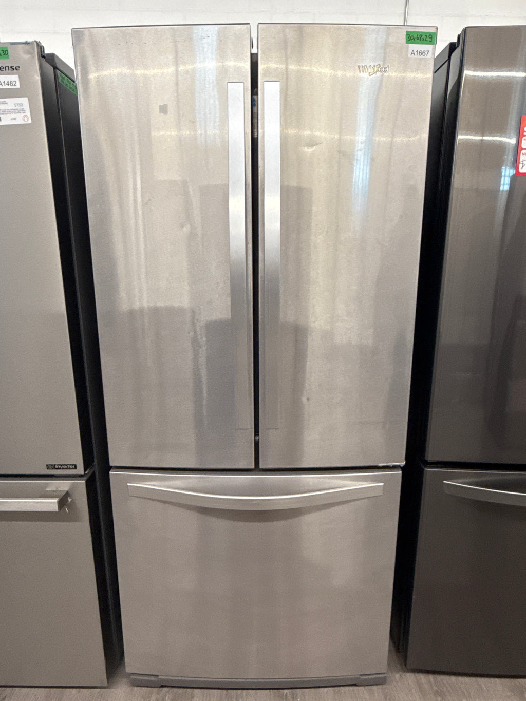 Whirlpool 30” French Door Refrigerator - WRF560SFYM05