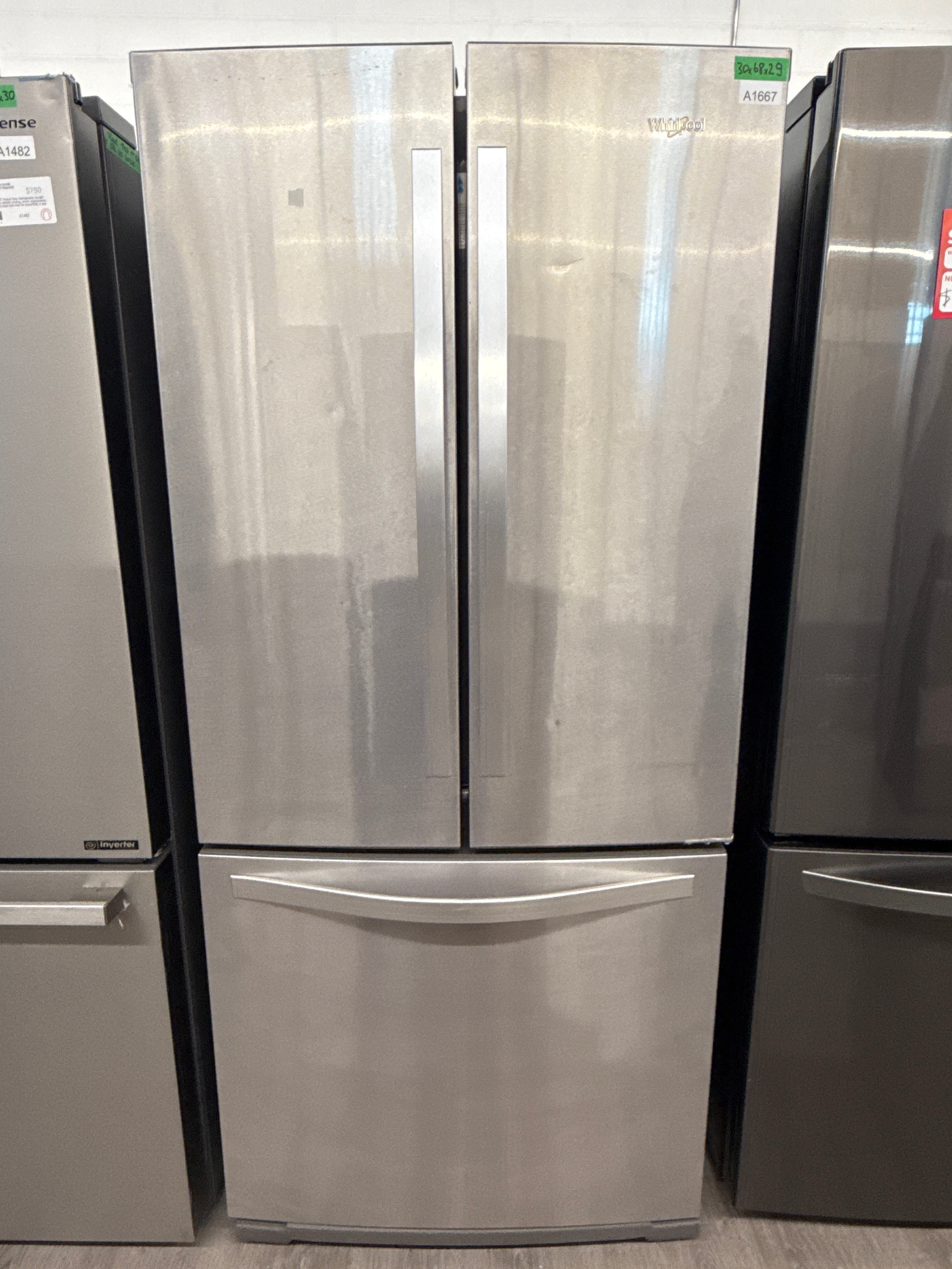 Whirlpool 30” French Door Refrigerator - WRF560SFYM05
