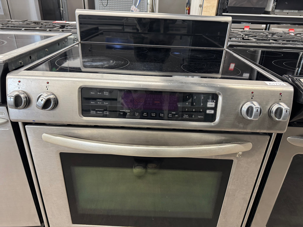 KitchenAid 30” Slide-in Glass Top Range- YKERS807SS