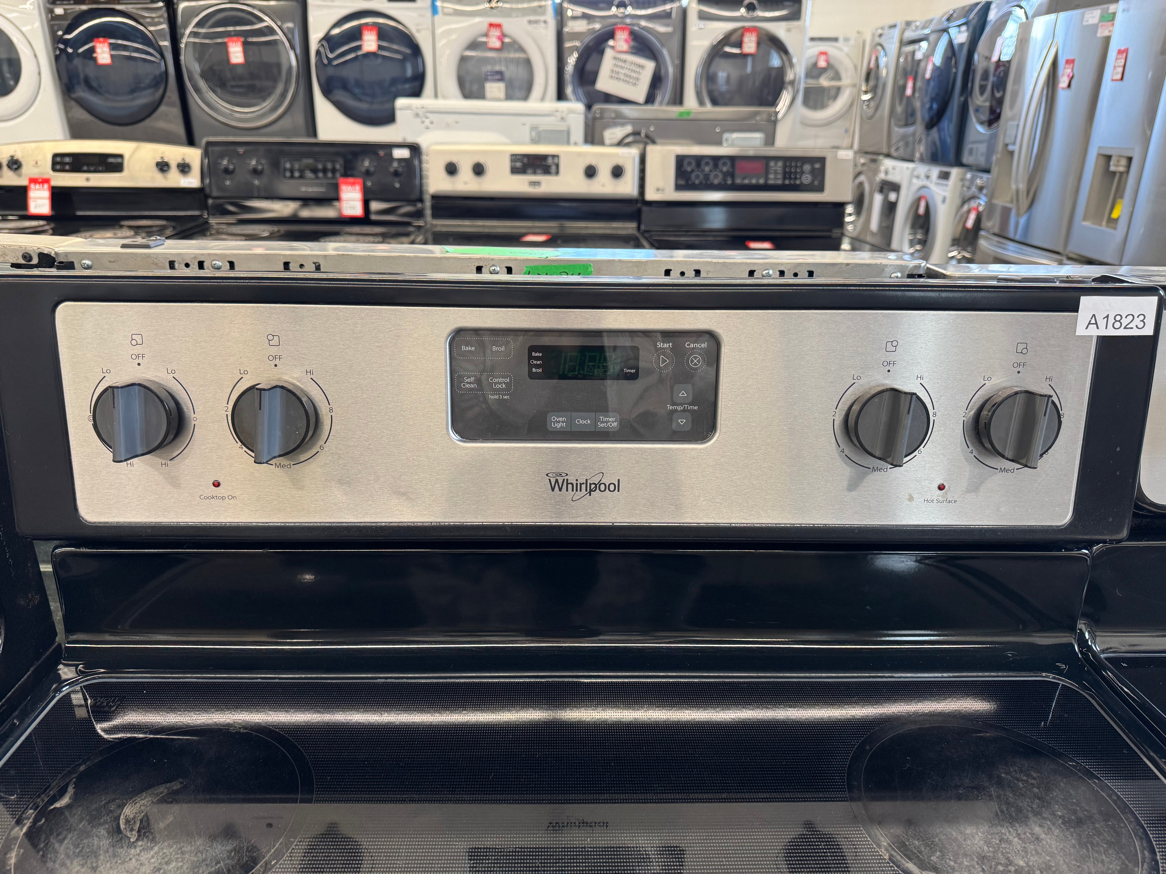 Whirlpool 30” Freestanding Glass Top Range - YMFE510S0ES