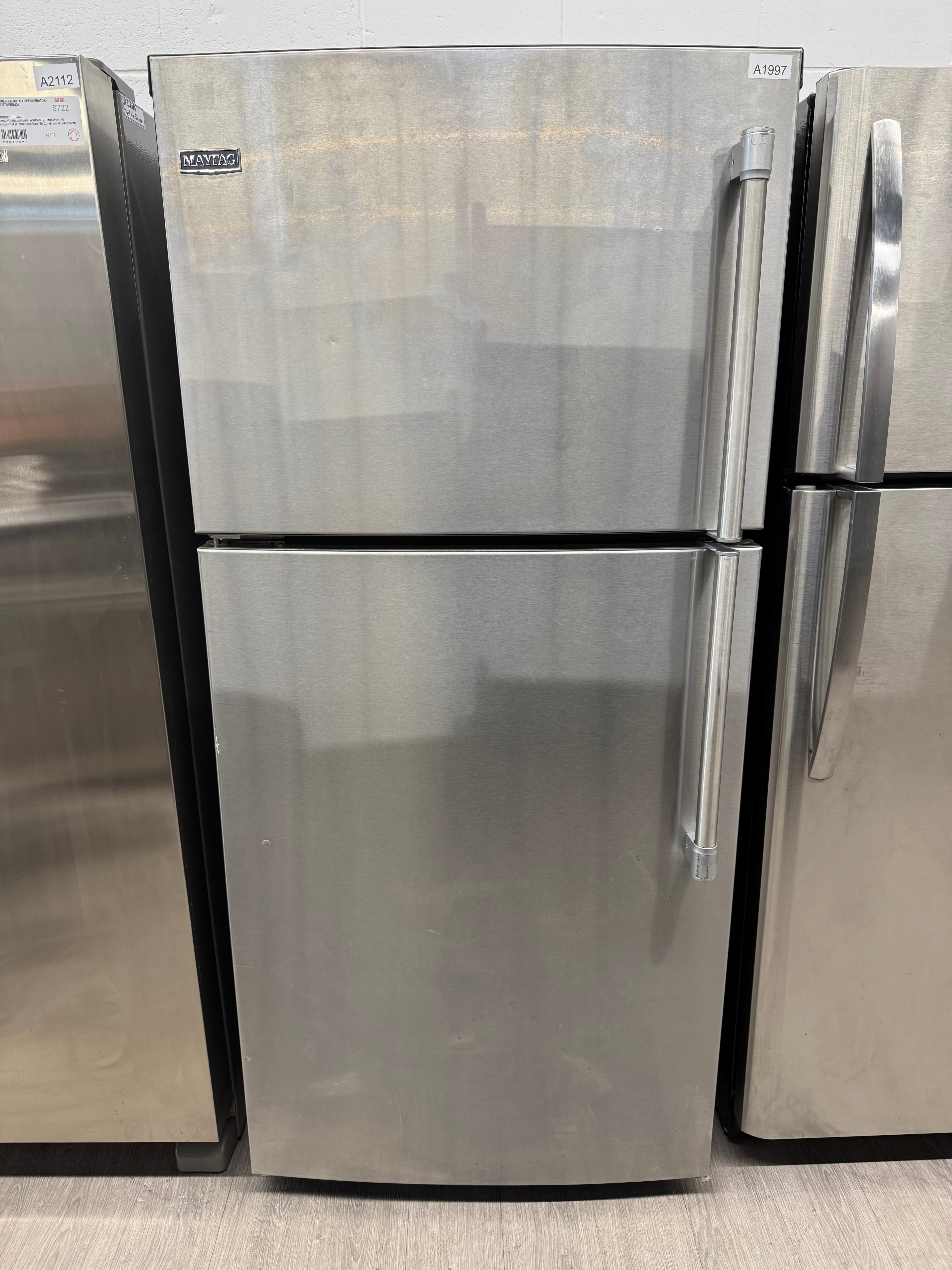 Maytag 30” Top Freezer Refrigerator - MRT519SZDM01