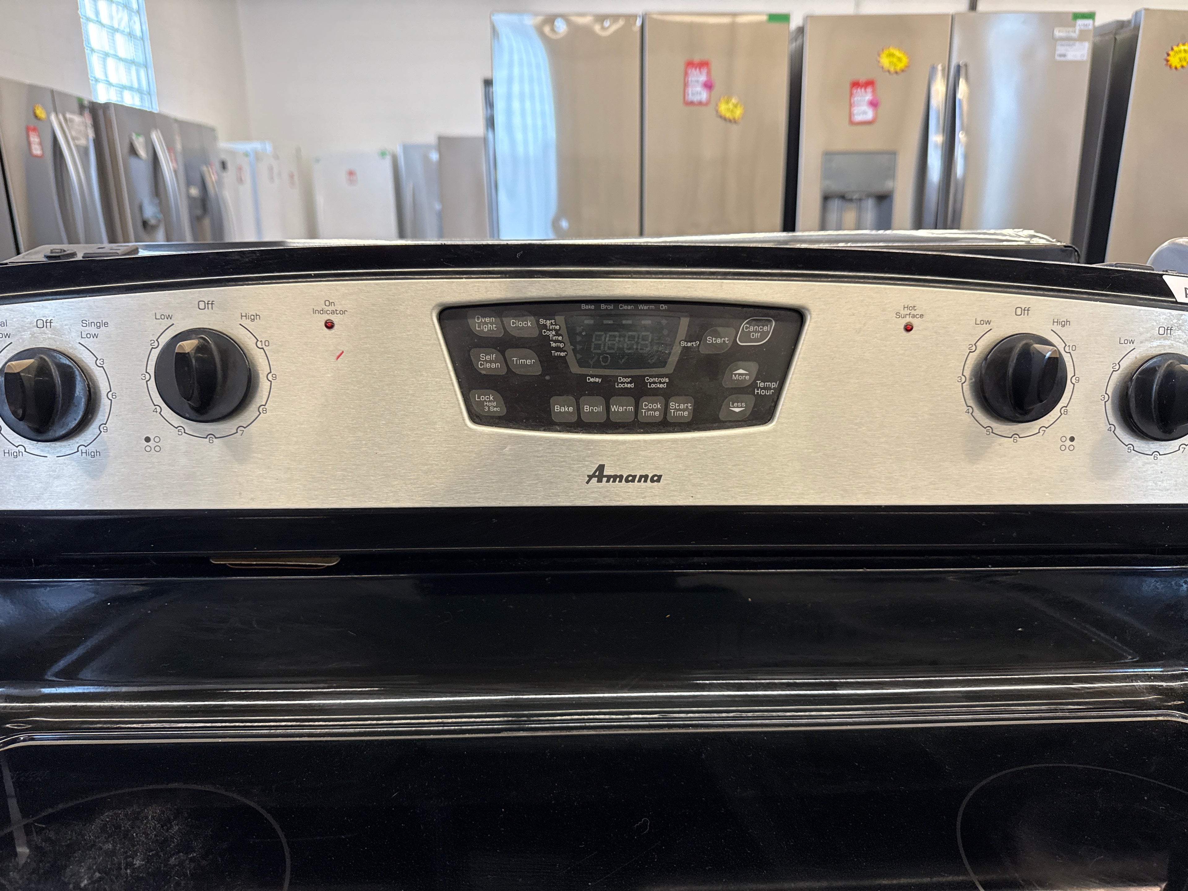 Amana 30" Freestanding Glass Top Range - AER5844VCS