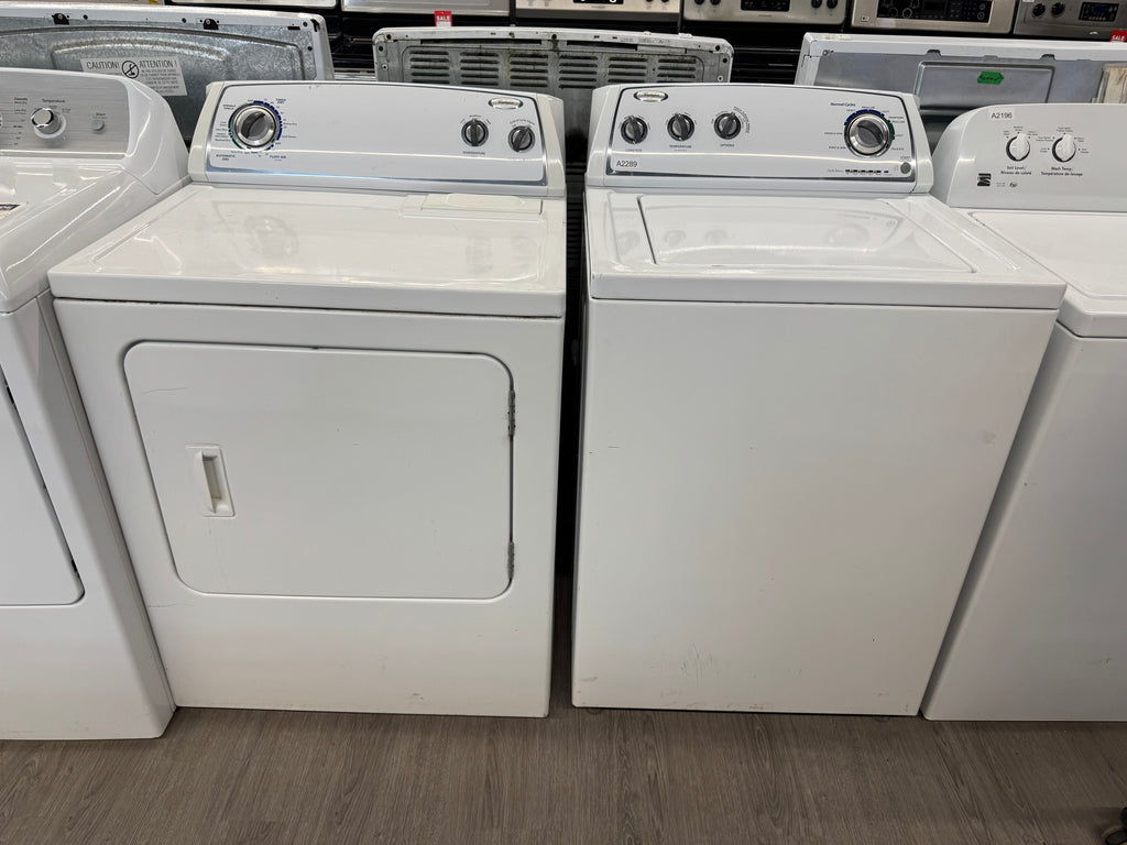 Whirlpool 27” Top Load Washer & Dryer Set (WTW4800XQ1 & YWED4700XQ0)