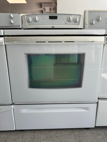 WHIRLPOOL 30” FREESTANDING GLASS TOP RANGE - GERC4110PQ