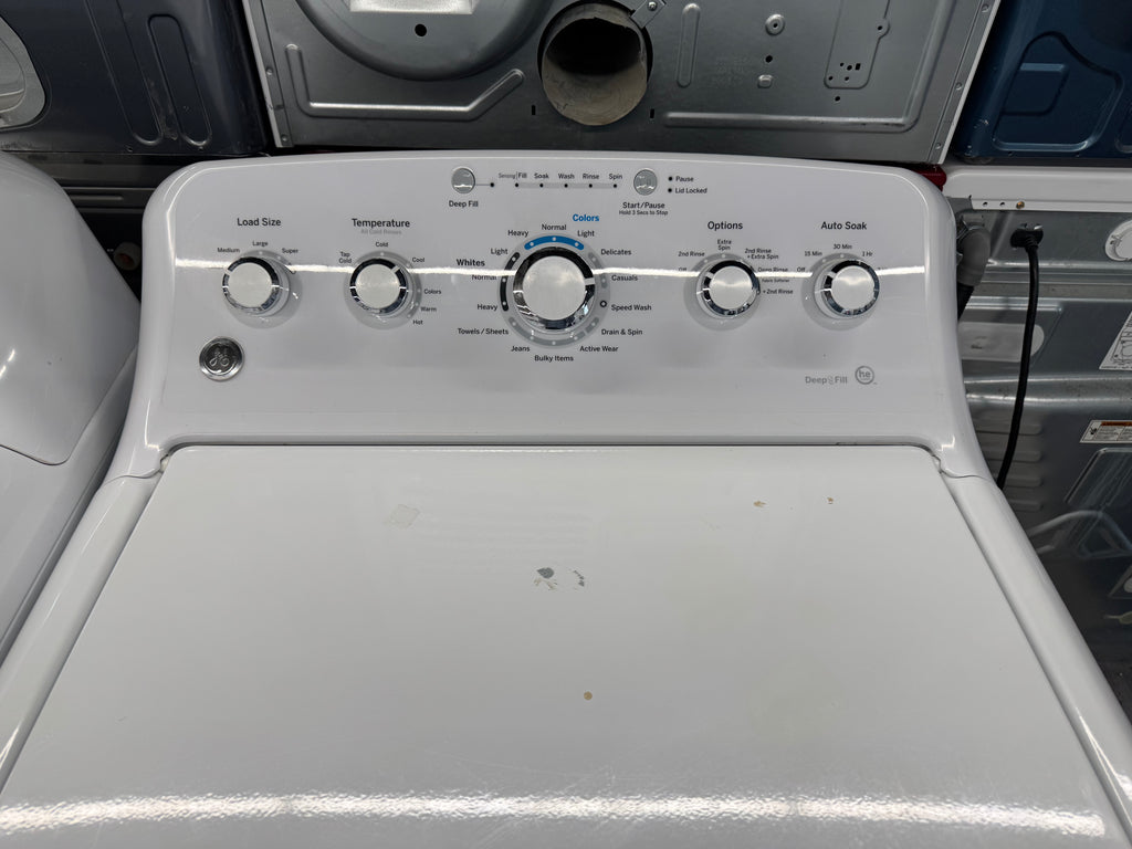 GE 27” Top Load Washer & Dryer Set (GTW460ASJ2WW & GTD40EBMK0WW)