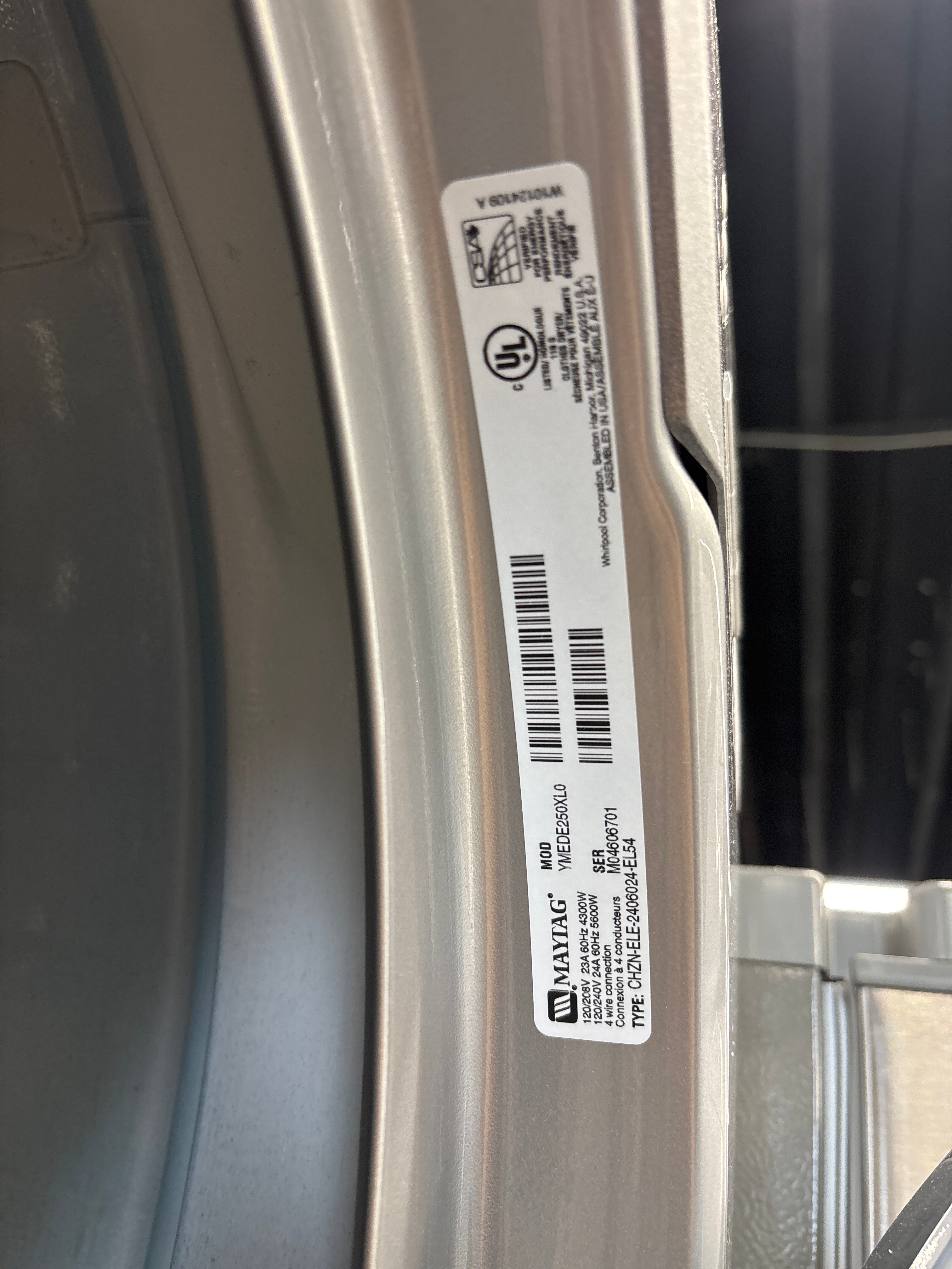 MAYTAG 27” Front load dryer - YMEDE250XL0
