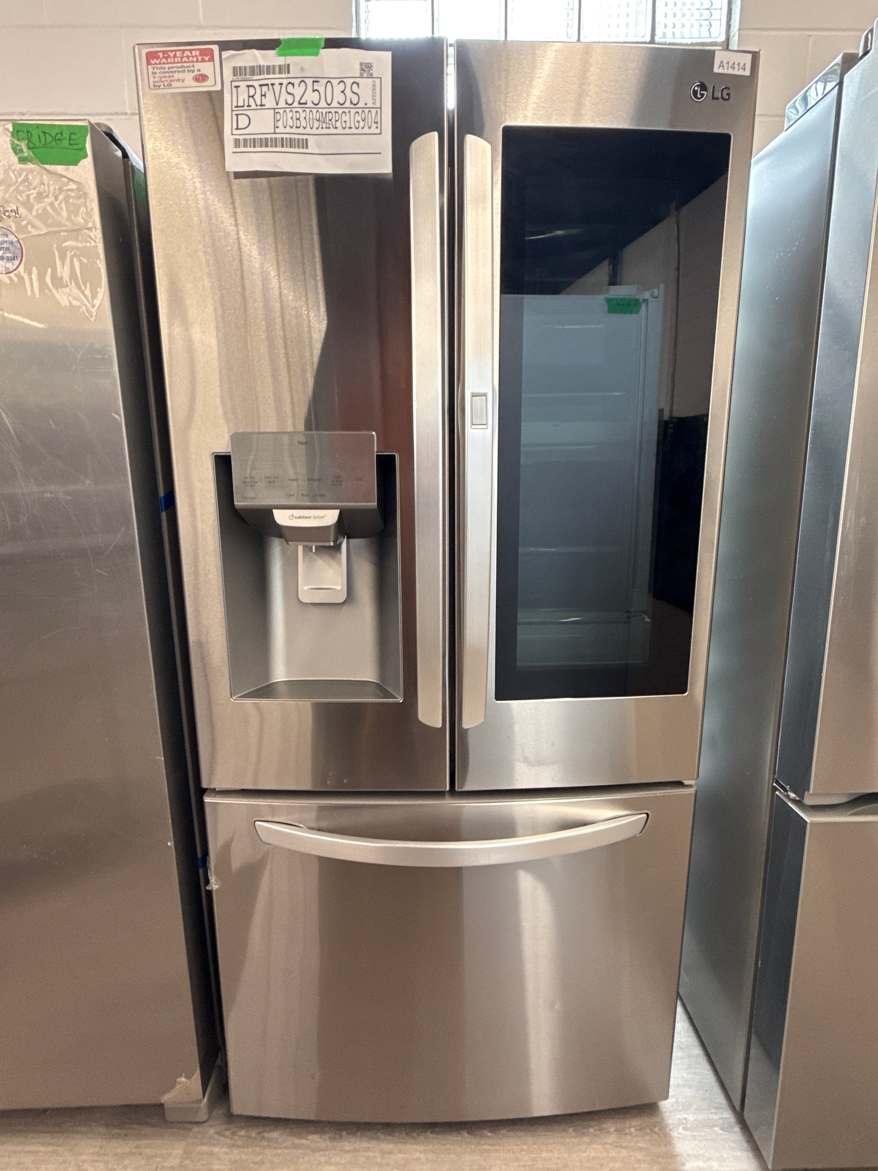 OPEN BOX - LG 33” French Door Refrigerator Smart InstaView® Refrigerator with Craft Ice™ Maker - LRFVS2503S
