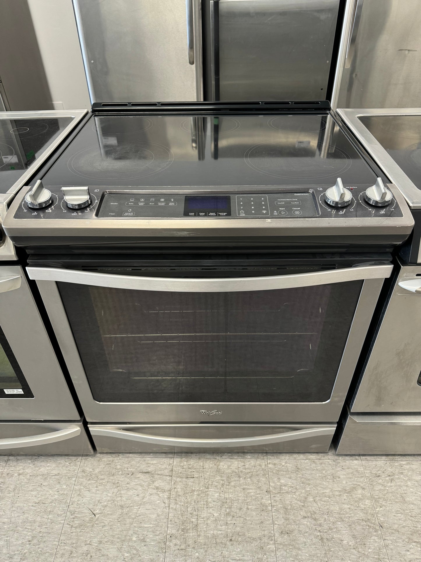 WHIRLPOOL 30” SLIDE-IN GLASS TOP RANGE