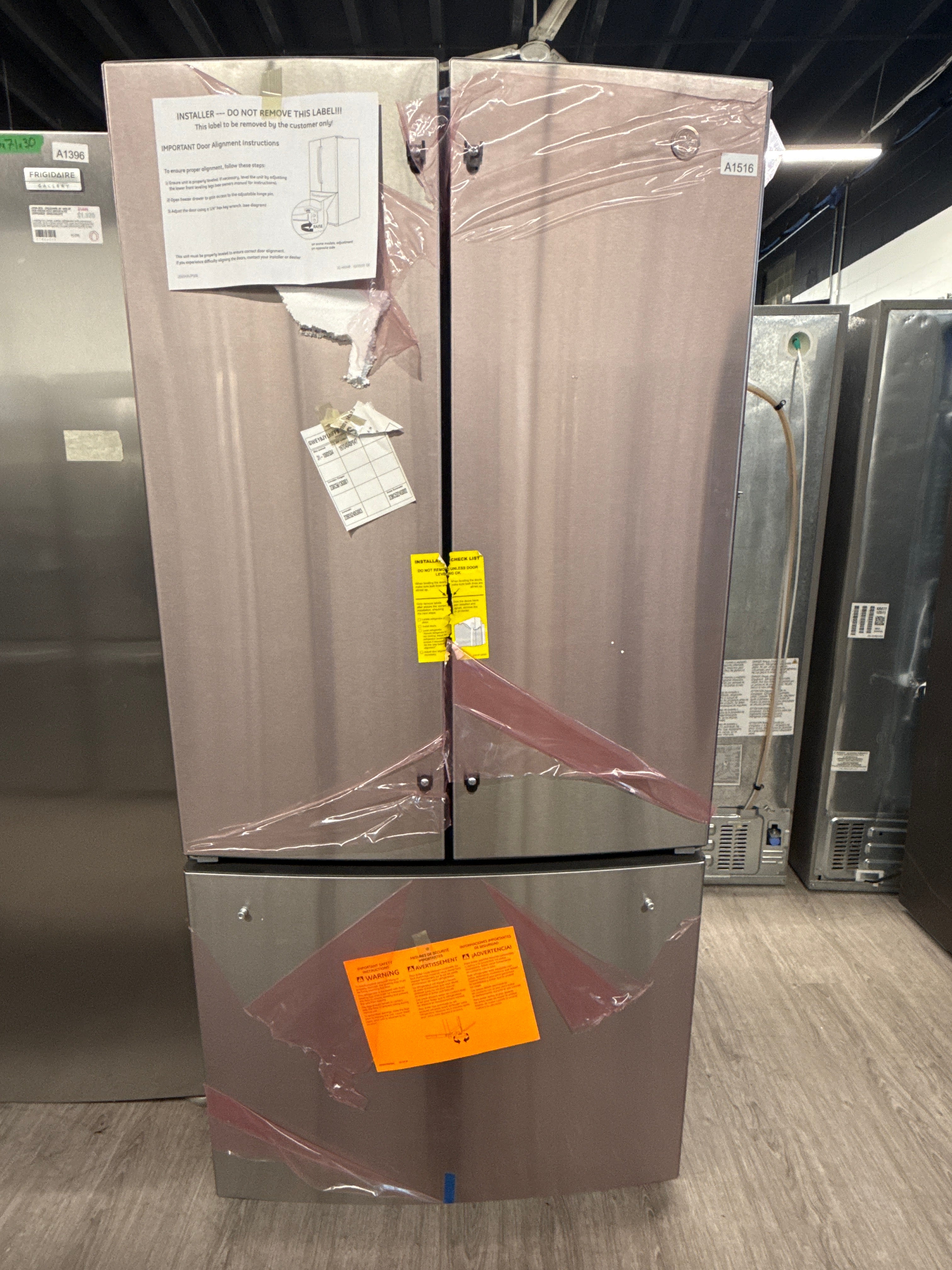OPEN BOX - GE 33” French Door Refrigerator - GWE19JYLHFFS