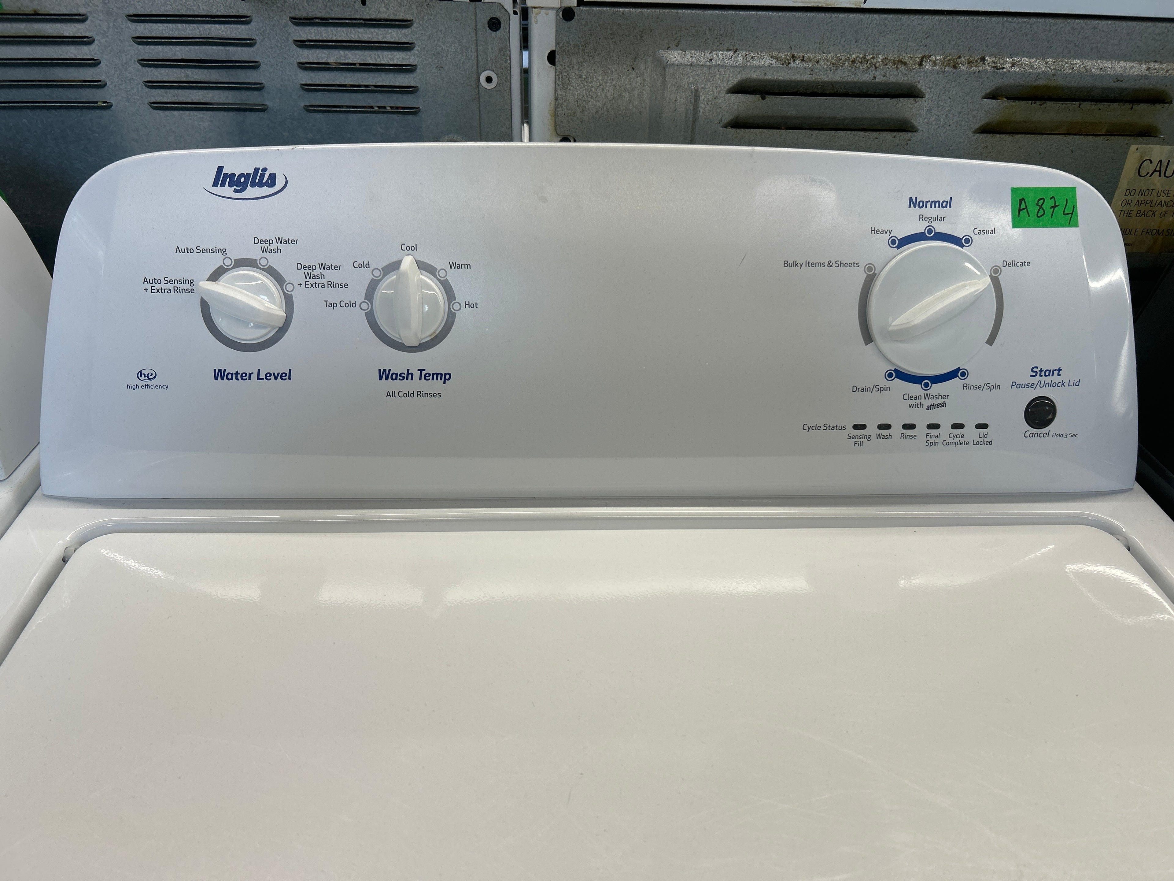 Inglis 27" Top Load Washer/Dryer Set