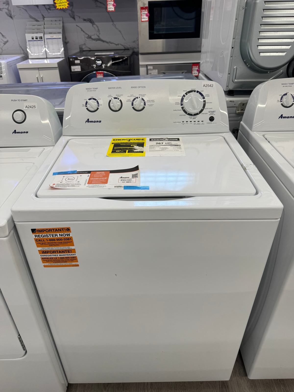 OPEN BOX - Amana 27” Top Load Washer - NTW4519JW2
