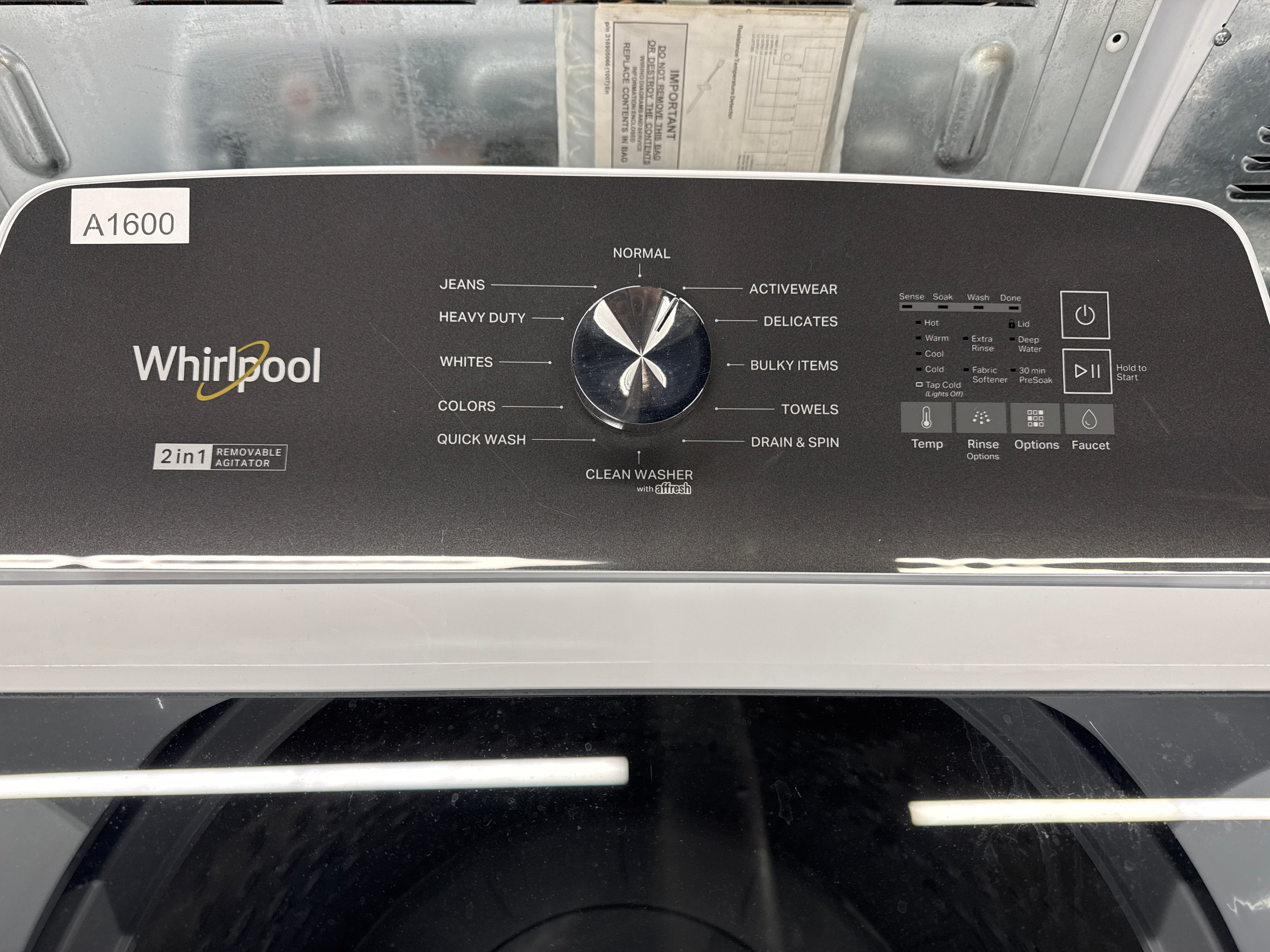 OPEN BOX - Whirlpool 27” Top Load Washer- WTW5057LW0