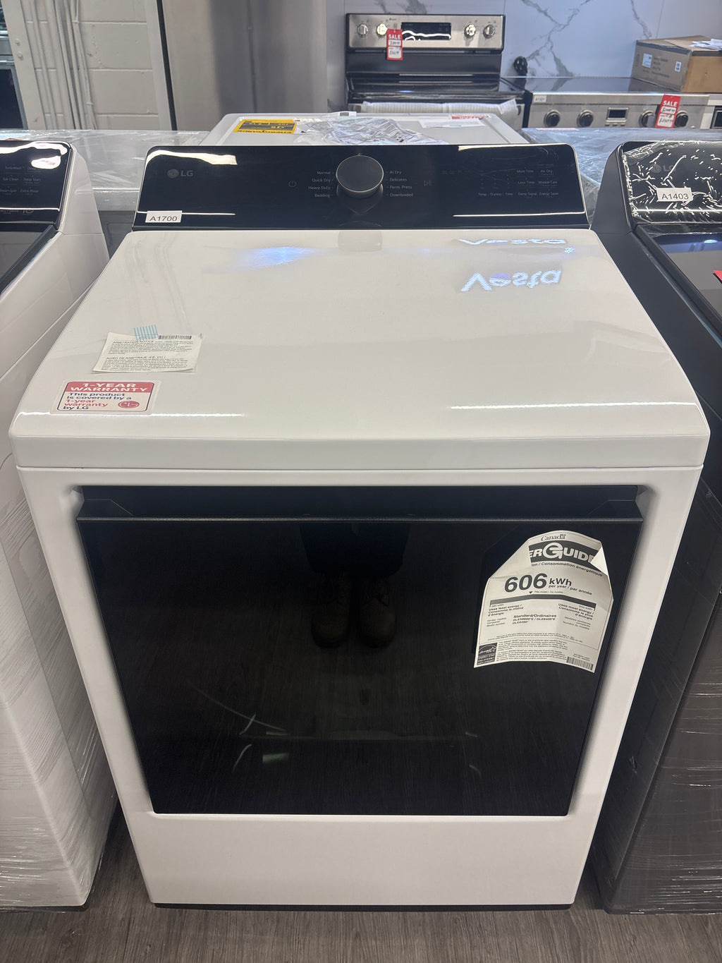 LG 27” Front Load Dryer - DLE8400WE (1 YEAR MANUFACTURER WARRANTY)