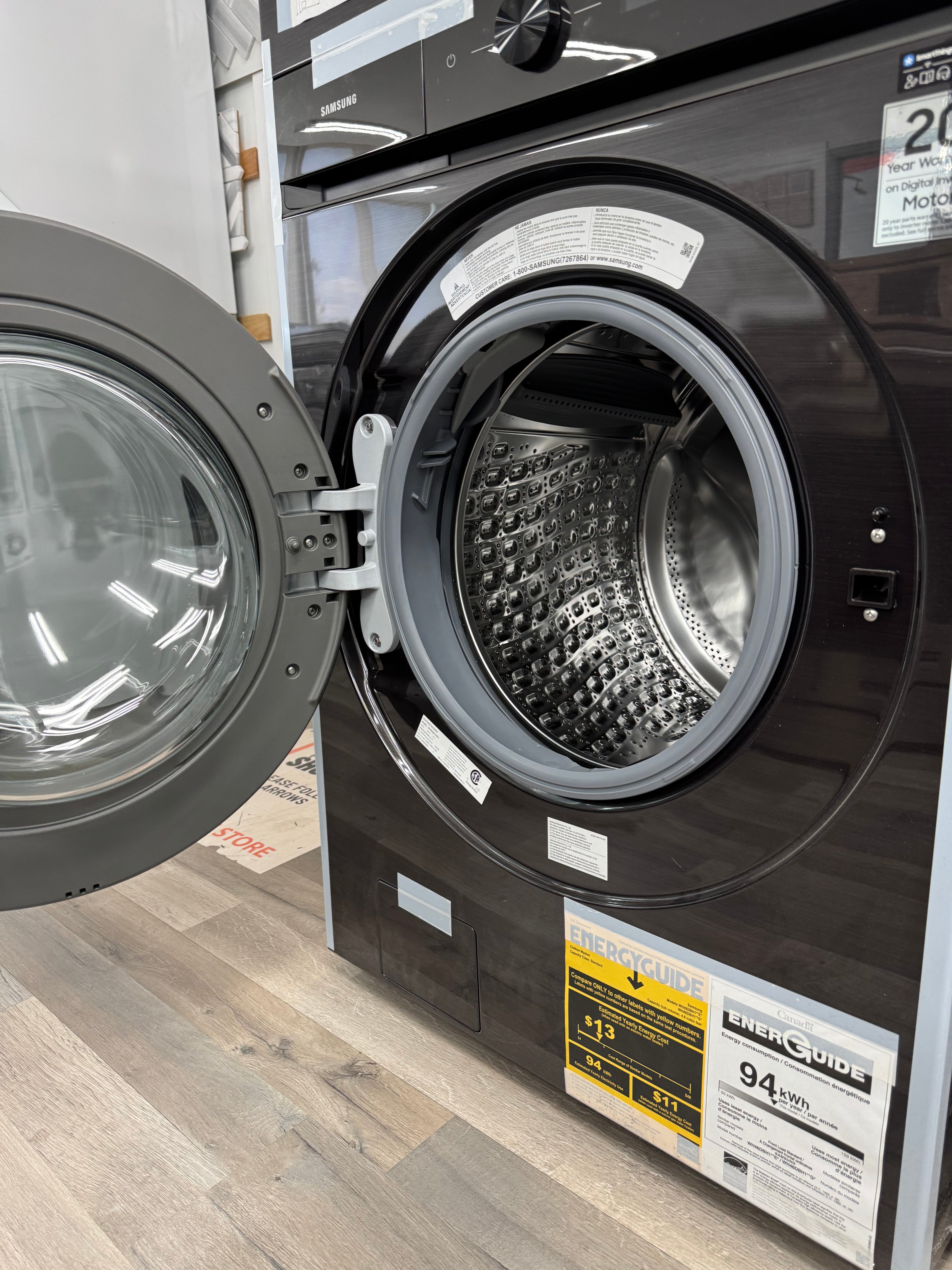 OPEN BOX - Samsung 27” Laundry Center All-in-One Washer Dryer Combo - WH46DBH100EV