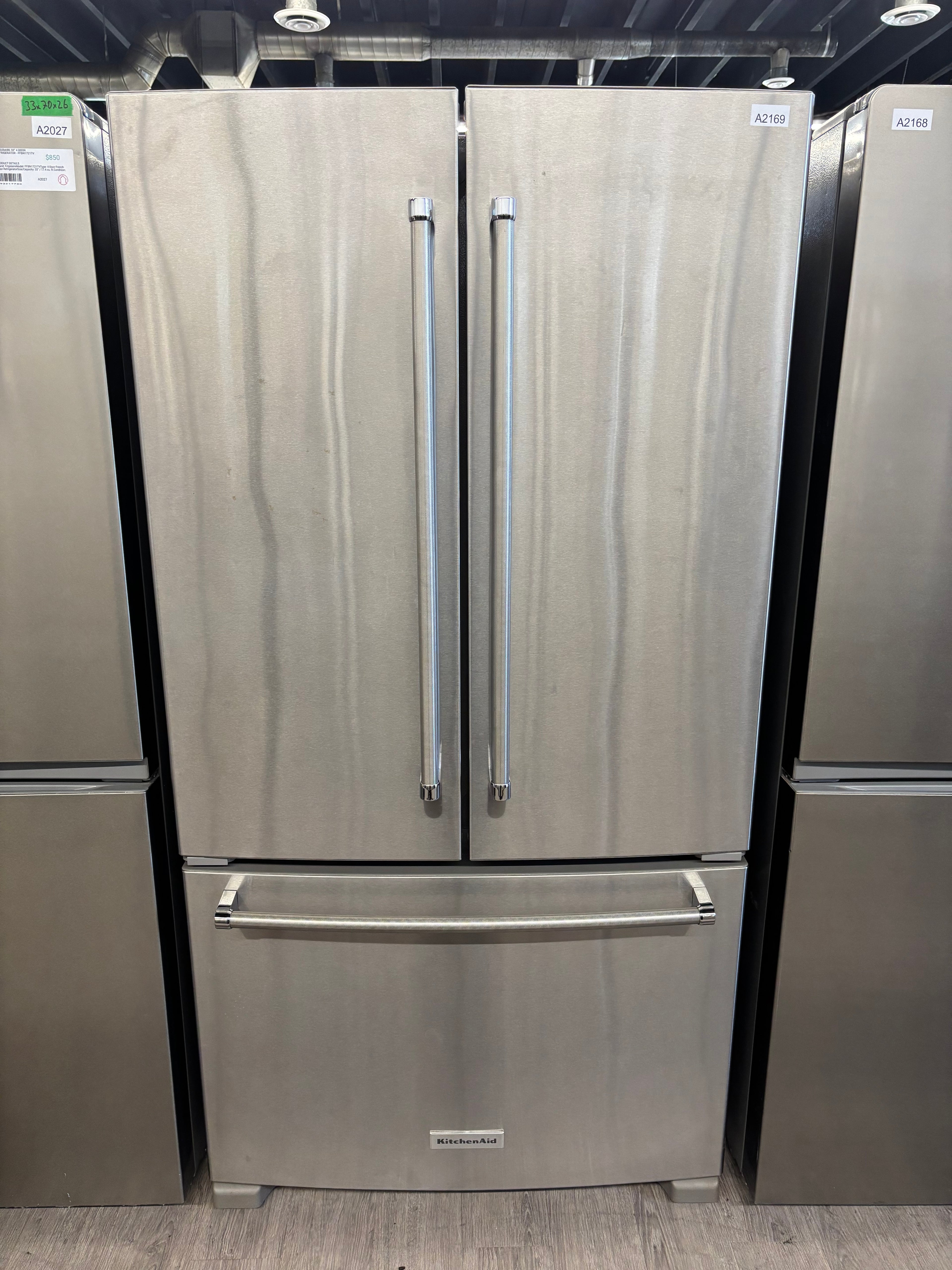 KitchenAid 36” Counter-Depth French Door Refrigerator - KRFC300ESS01