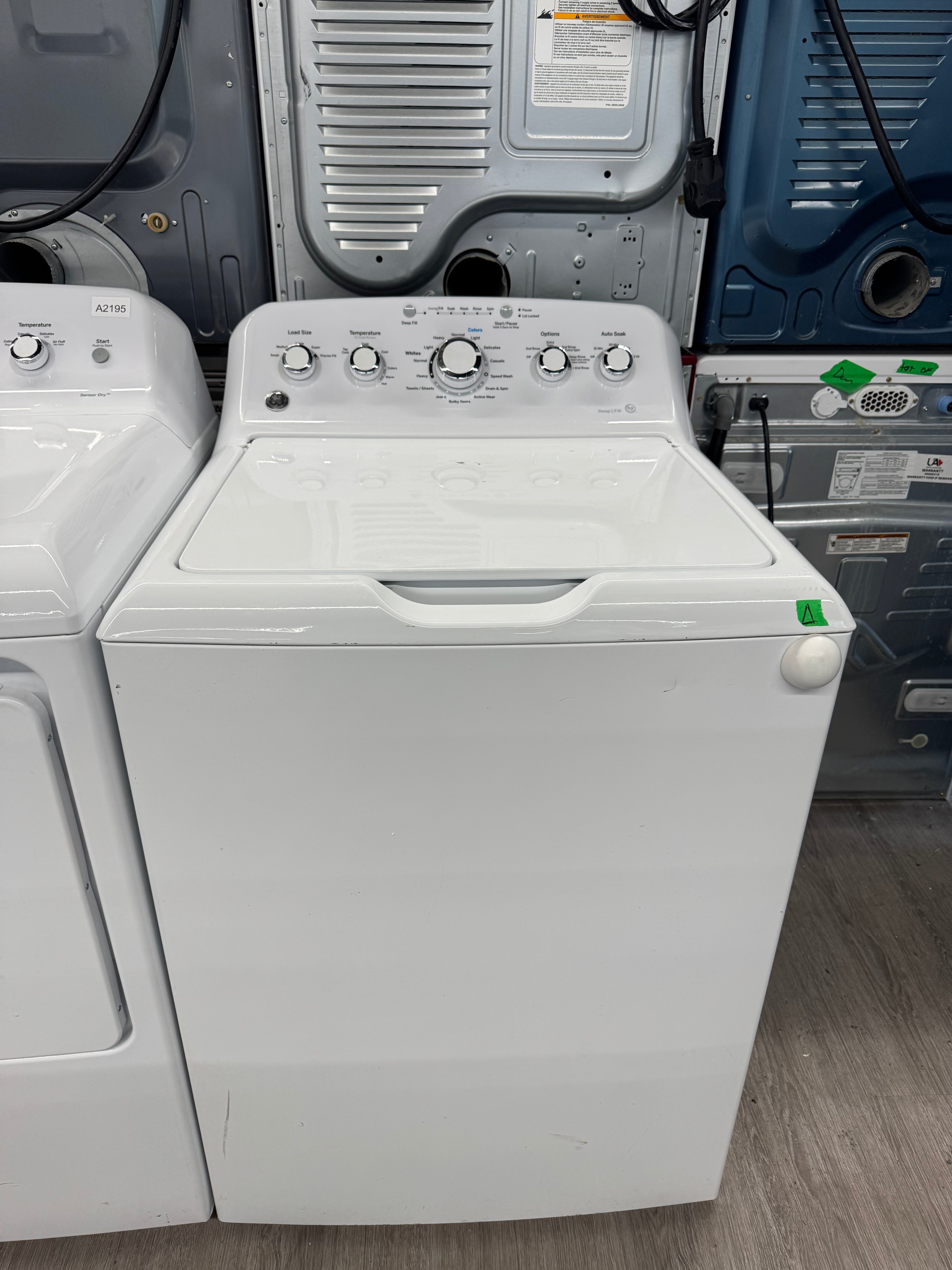 GE 27” Top Load Washer & Dryer Set (GTW460ASJ2WW & GTD40EBMK0WW)
