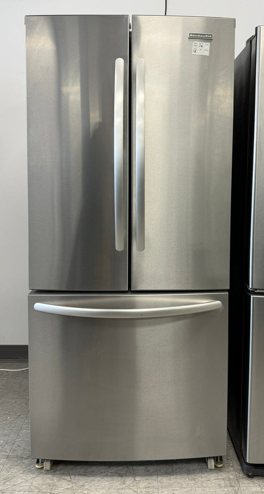 KITCHENAID 30” FRENCH DOOR REFRIGERATOR WITH ICE MAKER - KFFS20EYMS02